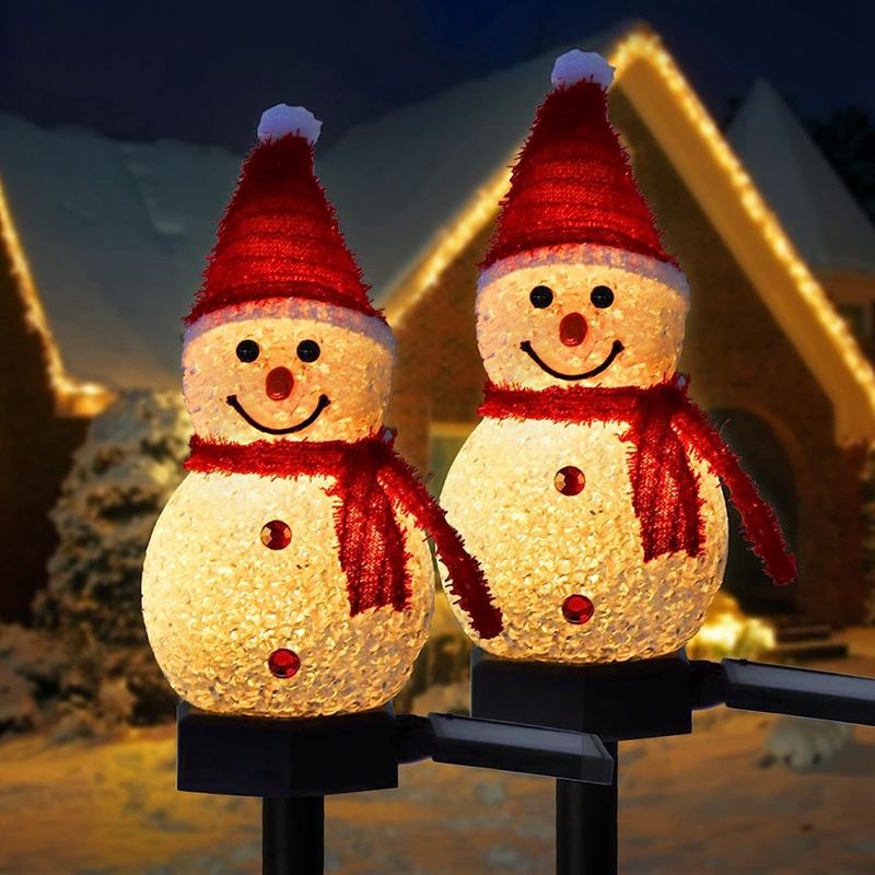Outdoor Power For Xmas Lights - LED Snowman Solar Garden Light Outdoor