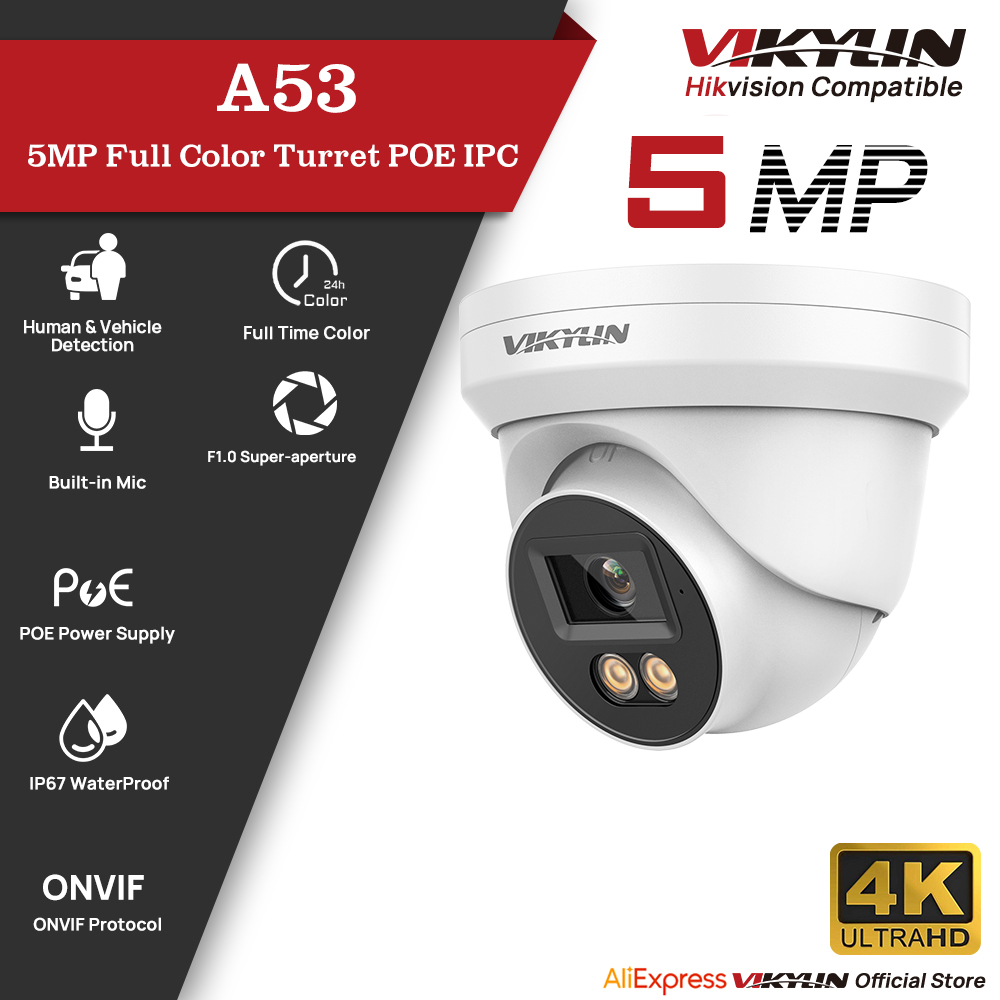 Outdoor Power G Motion - VIKYLIN 5MP Full Color Night Vision