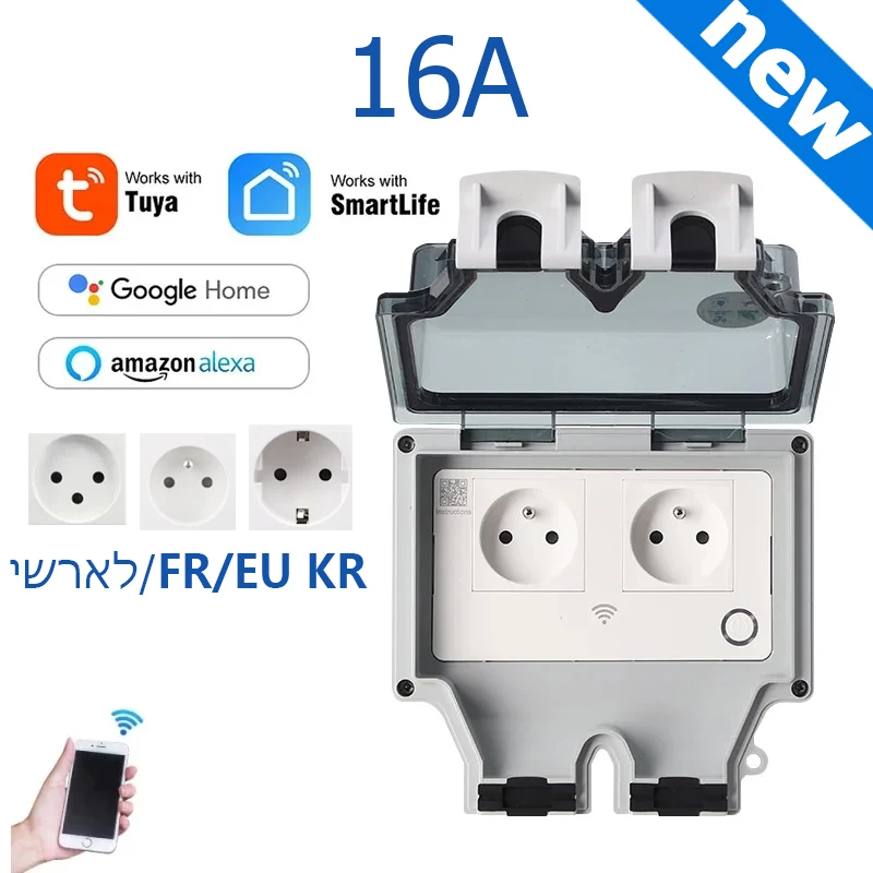 Outdoor Power Outlet Wifi - Tuya Power Socket IP66 Outdoor EU