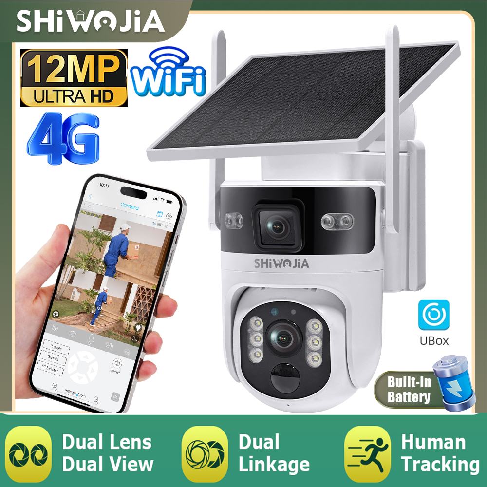 Outdoor Power Monitor - SHIWOJIA 4G LTE Solar Security Battery
