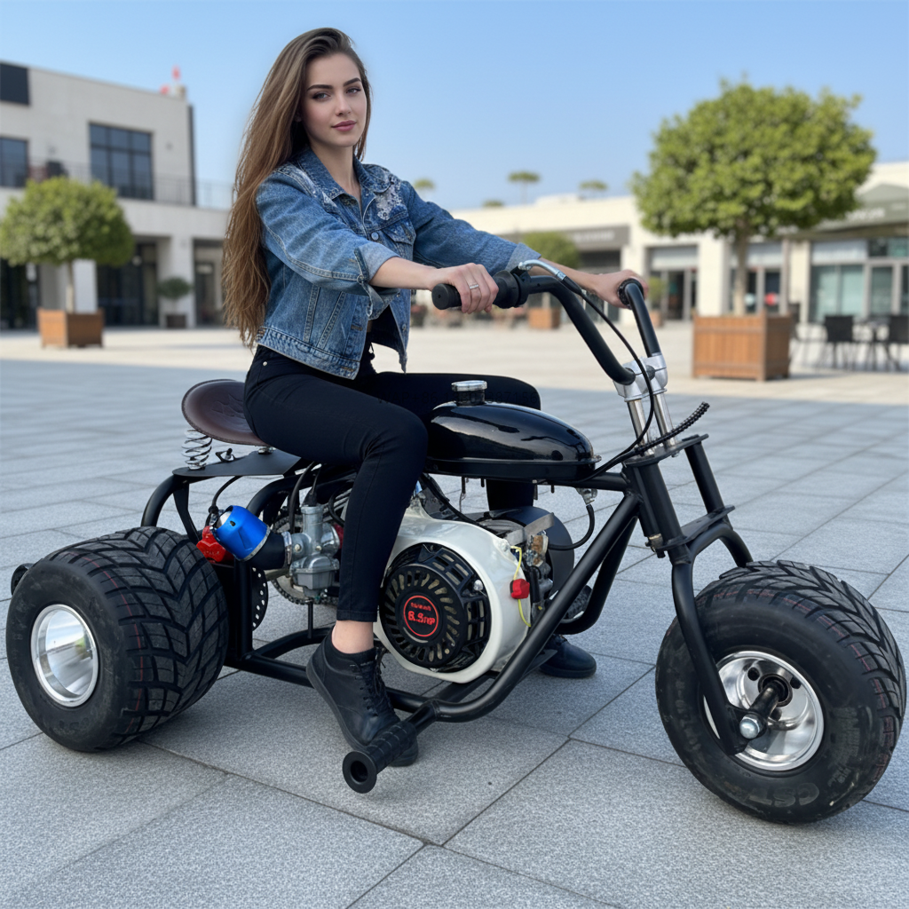 Outdoor Power And Pedal - 4-stroke gas-powered drift tricycle 60km/h off-road