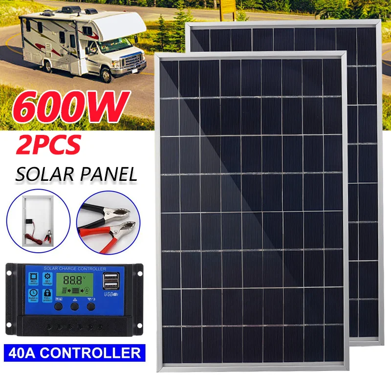 Outdoor Power Kit - 600W 12V Complete Solar Panel Kit