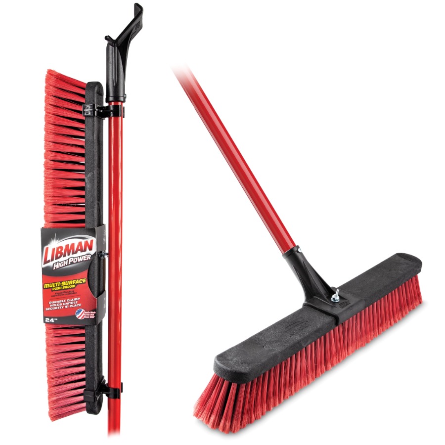 Outdoor Power Broom - 24 High Power Multi-Surface Push Broom