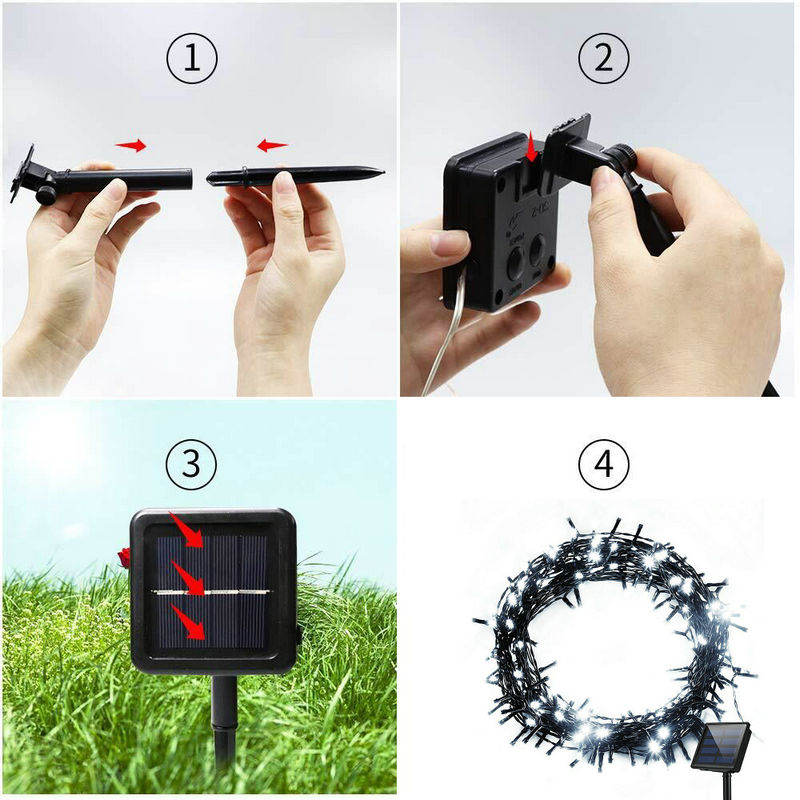 Solar Powered Fairy string Lig - Outdoor Power For Xmas Lights บทวิจารณ์และราคา
