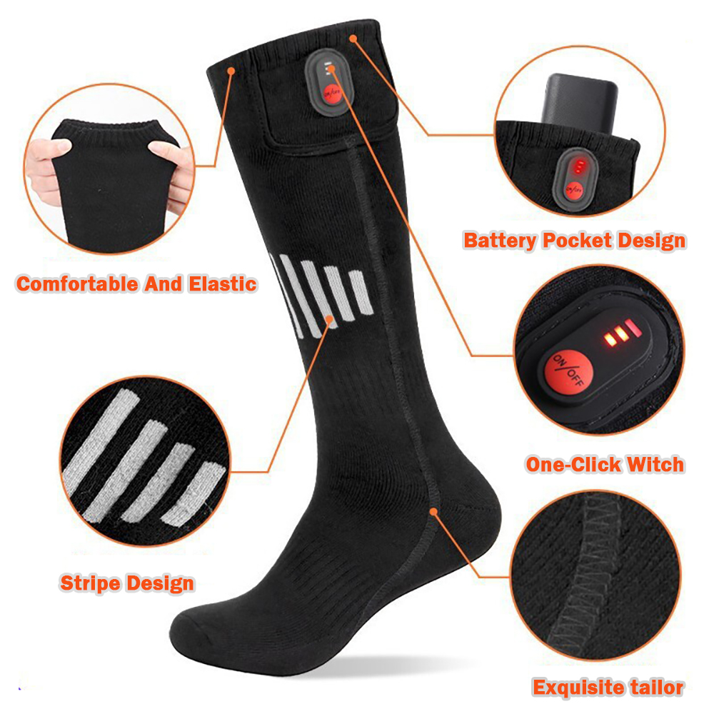 Winter Heated Socks With Batte - Outdoor Power Box บทวิจารณ์และราคา