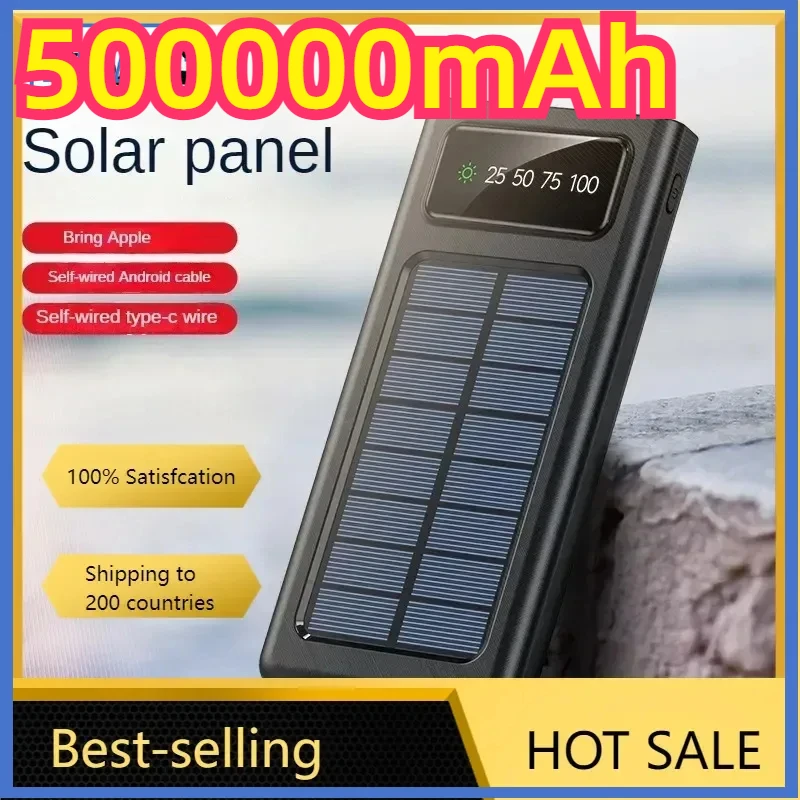 500000MAH Solar Power Bank, Co - Outdoor Power Adapter Usb C บทวิจารณ์และราคา