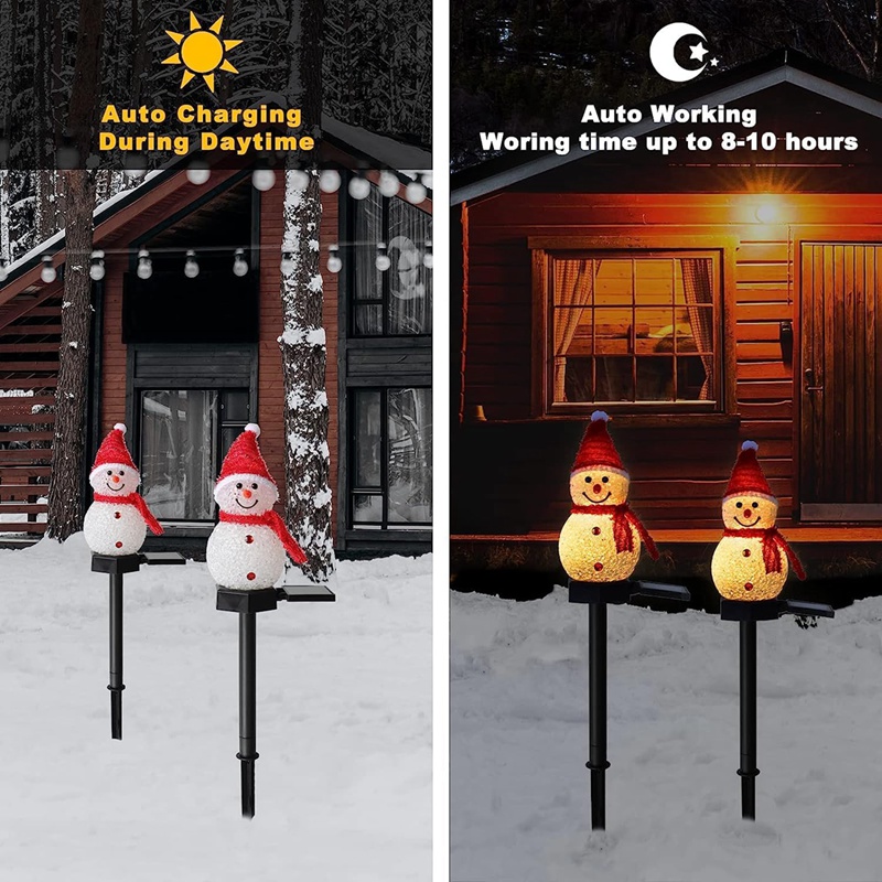 LED Snowman Solar Garden Light - Outdoor Power For Xmas Lights บทวิจารณ์และราคา