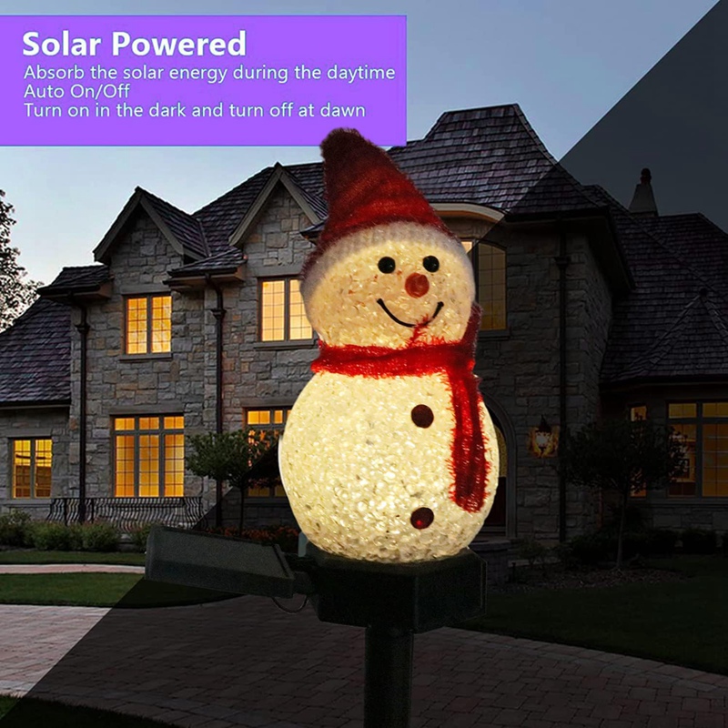 LED Snowman Solar Garden Light - Outdoor Power For Xmas Lights บทวิจารณ์และราคา