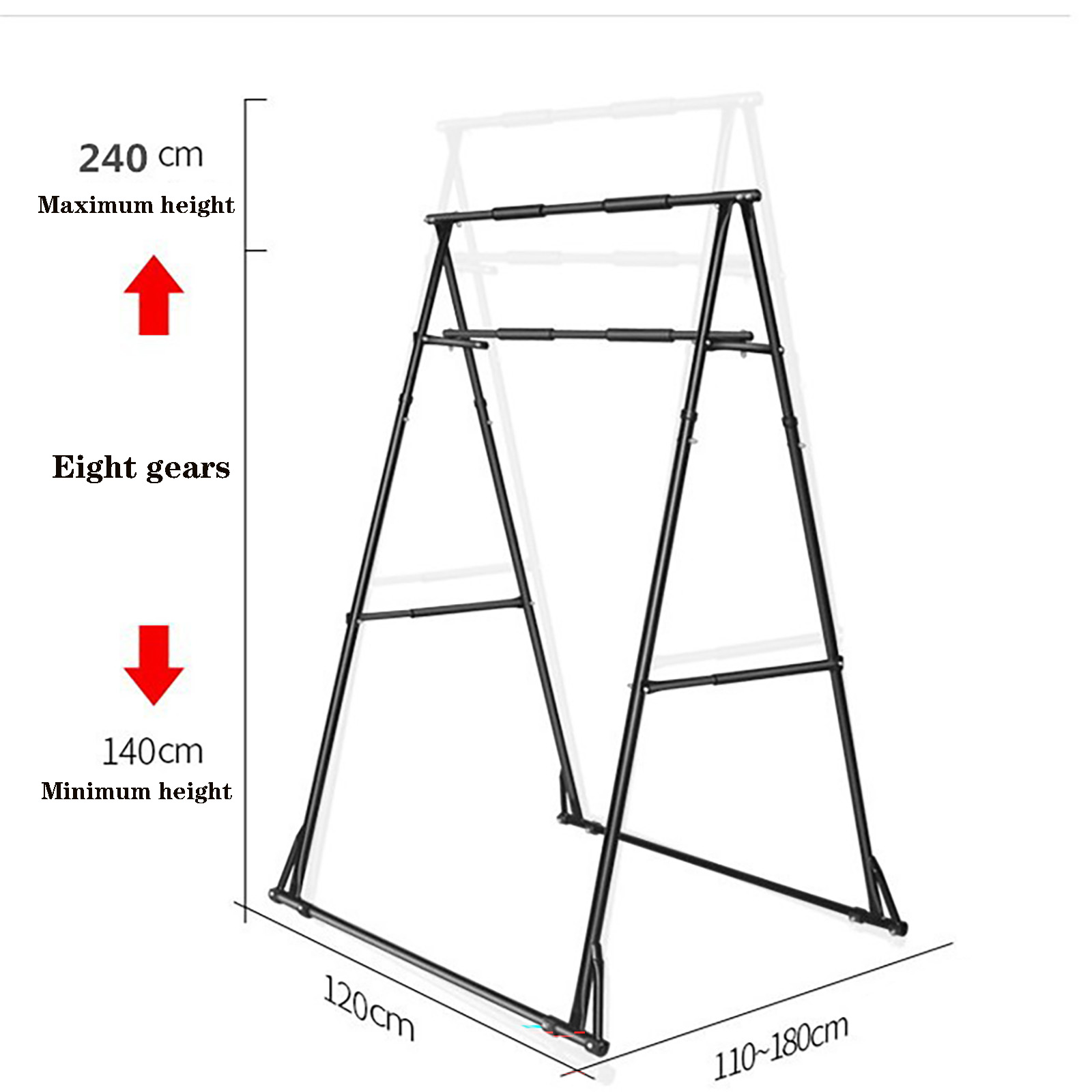 Home Gym Pull up Bar Foldable  - Outdoor Power Tower Pull Up Bar บทวิจารณ์และราคา
