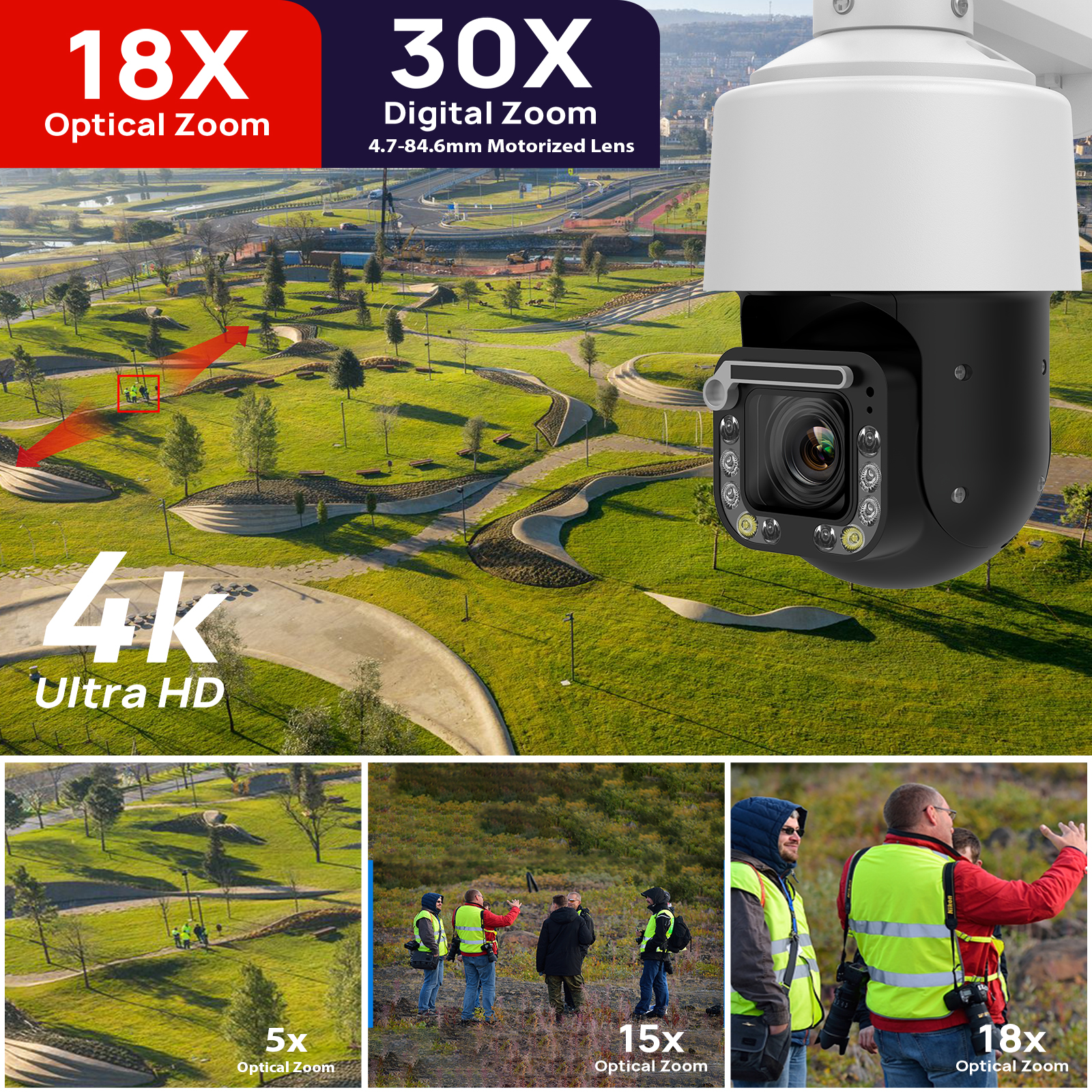 Vikylin 4K 8MP 18X Optical Zoo - Outdoor Power G Motion บทวิจารณ์และราคา