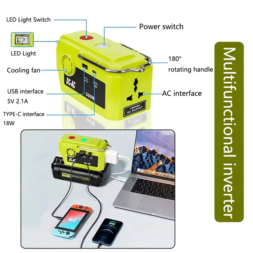 NEW Portable Power Inverter fo - Outdoor Power Adapter Usb C บทวิจารณ์และราคา