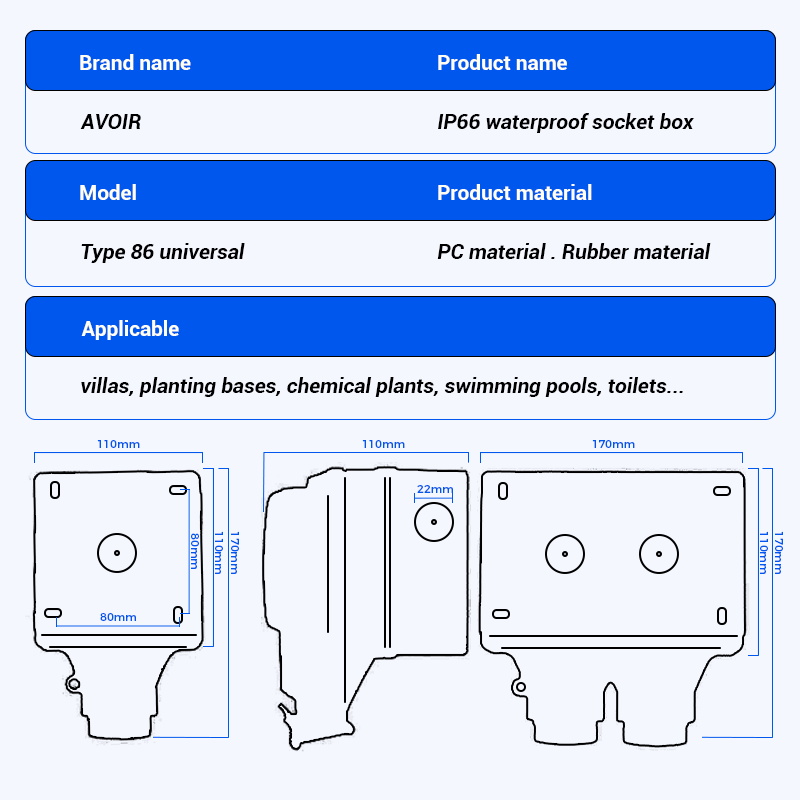 Avoir IP66 Outdoor Waterproof  - Outdoor Power Outlet Wifi บทวิจารณ์และราคา