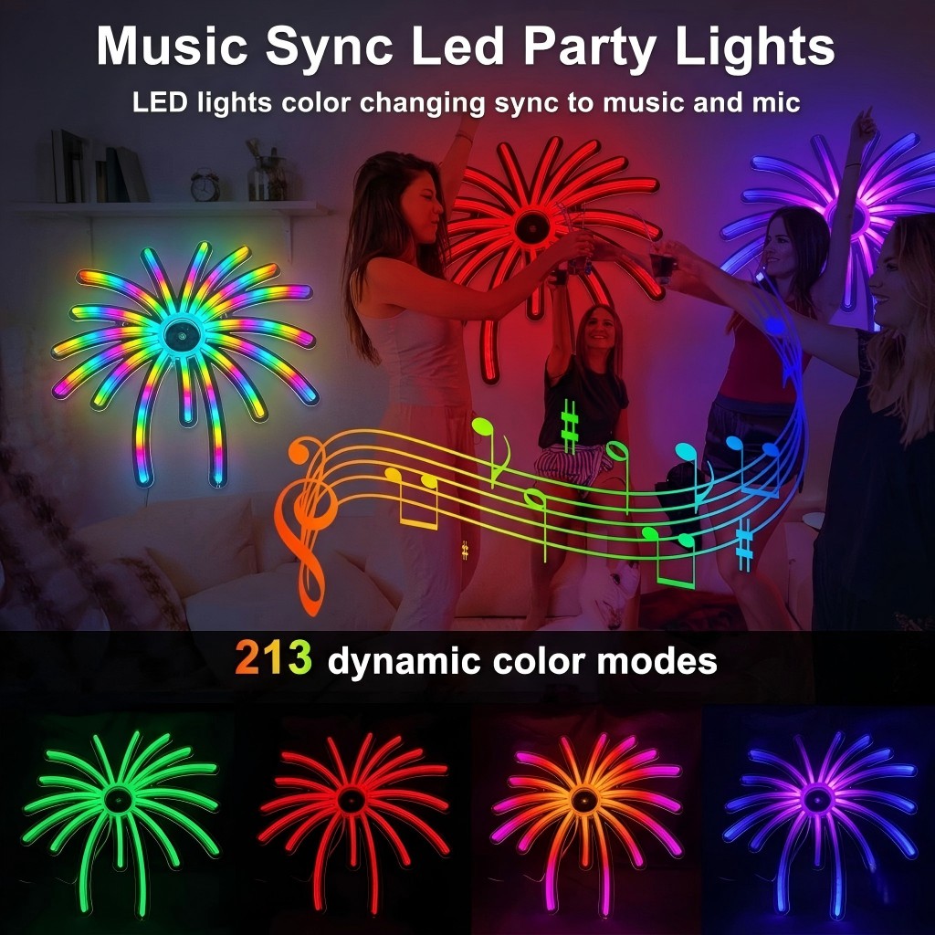 RGB Fireworks Neon Sign LED Li - Outdoor Power For Xmas Lights บทวิจารณ์และราคา