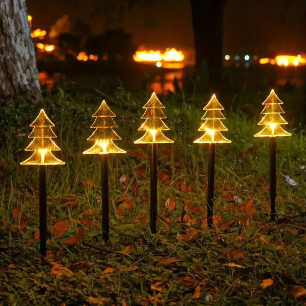 5Pcs Christmas Pathway Lights  - Outdoor Power For Xmas Lights บทวิจารณ์และราคา