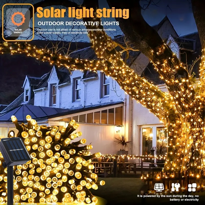 5M-32M LED Solar String Lights - Outdoor Power For Xmas Lights บทวิจารณ์และราคา