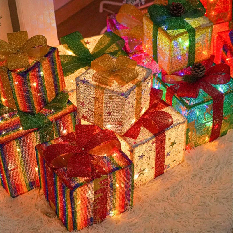 3Pcs/Set LED Christmas Gift Bo - Outdoor Power For Xmas Lights บทวิจารณ์และราคา