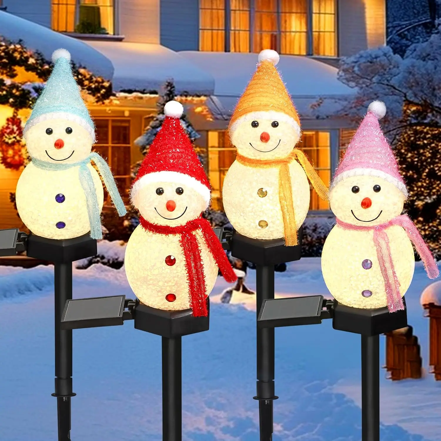 LED Snowman Solar Garden Light - Outdoor Power For Xmas Lights บทวิจารณ์และราคา