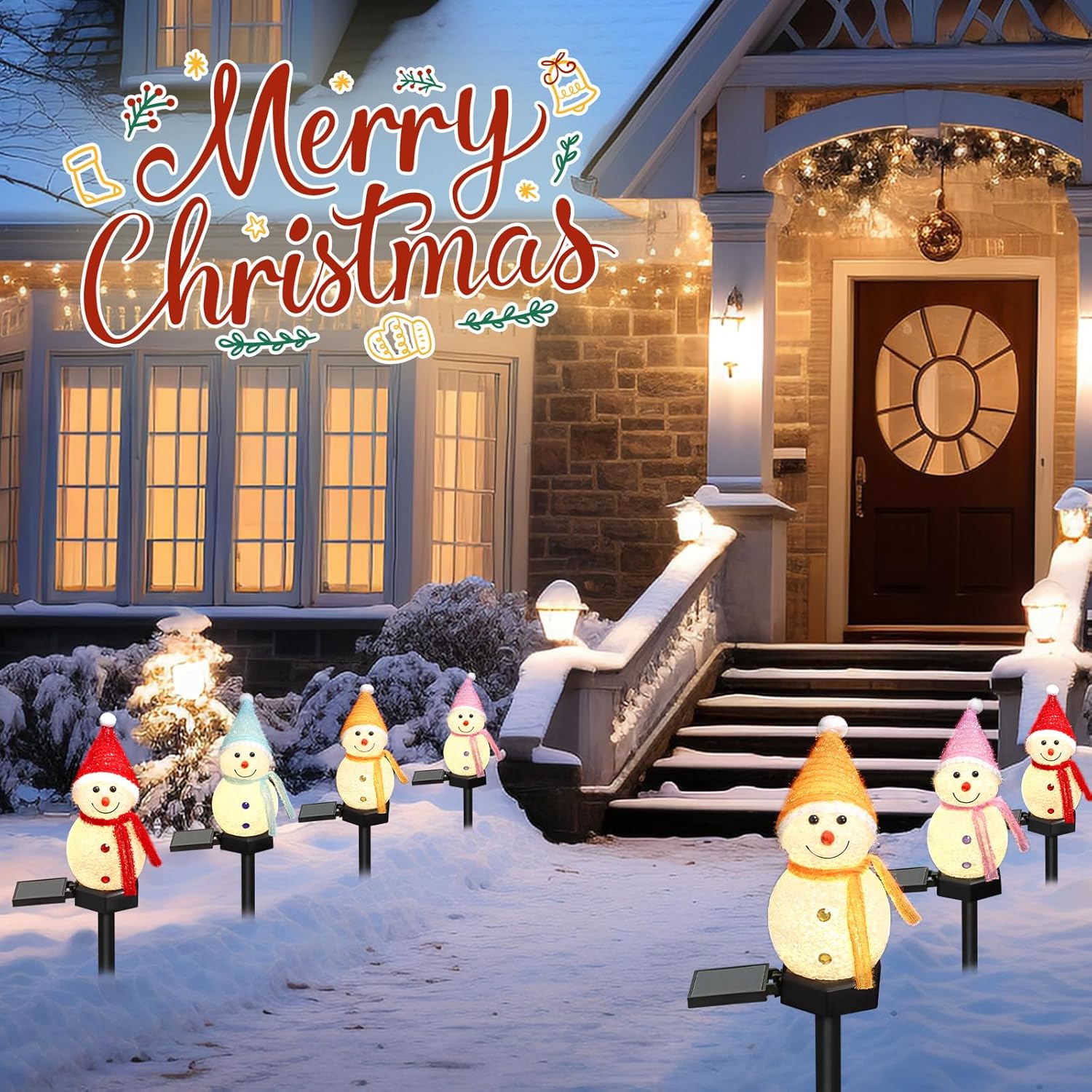 LED Snowman Solar Garden Light - Outdoor Power For Xmas Lights บทวิจารณ์และราคา