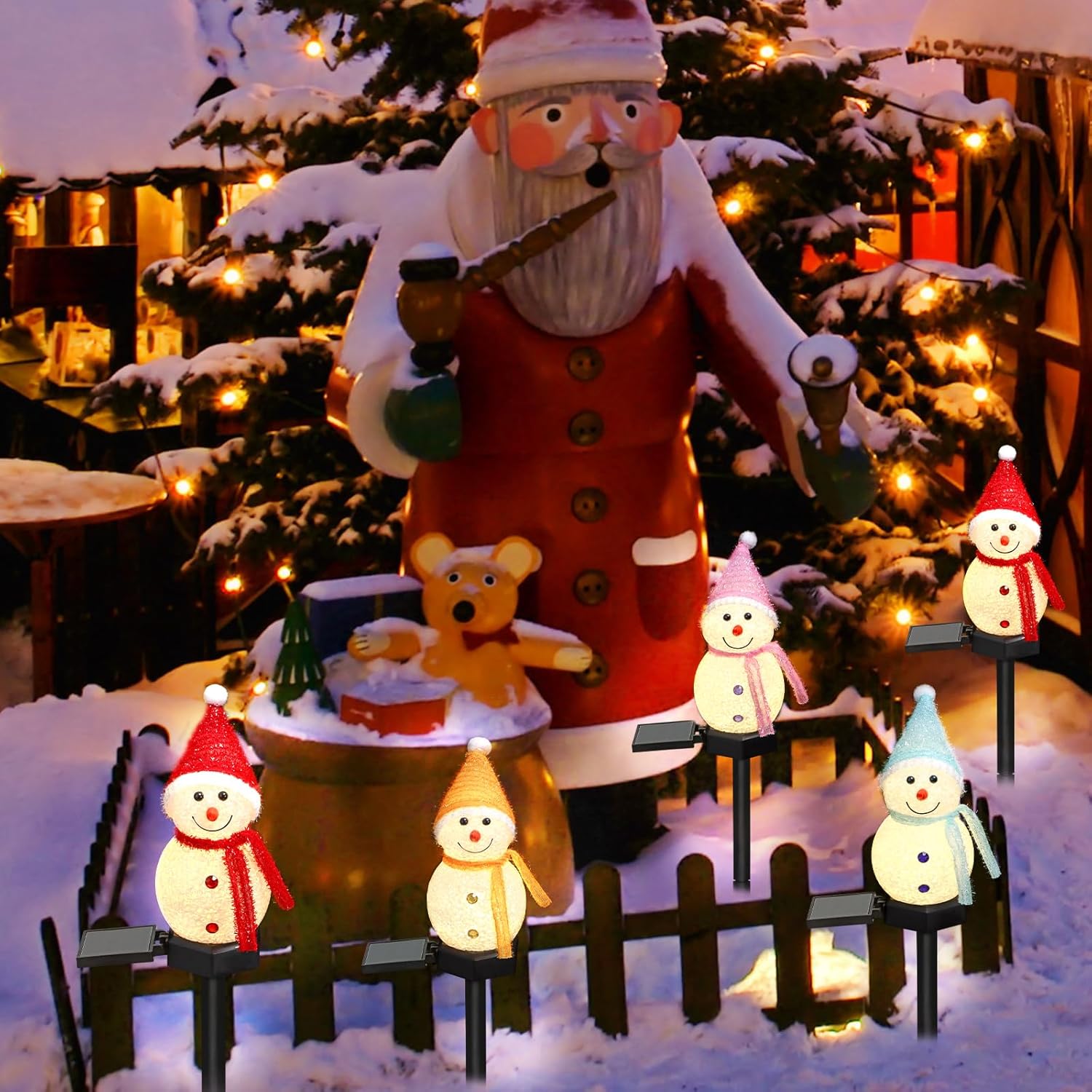 LED Snowman Solar Garden Light - Outdoor Power For Xmas Lights บทวิจารณ์และราคา