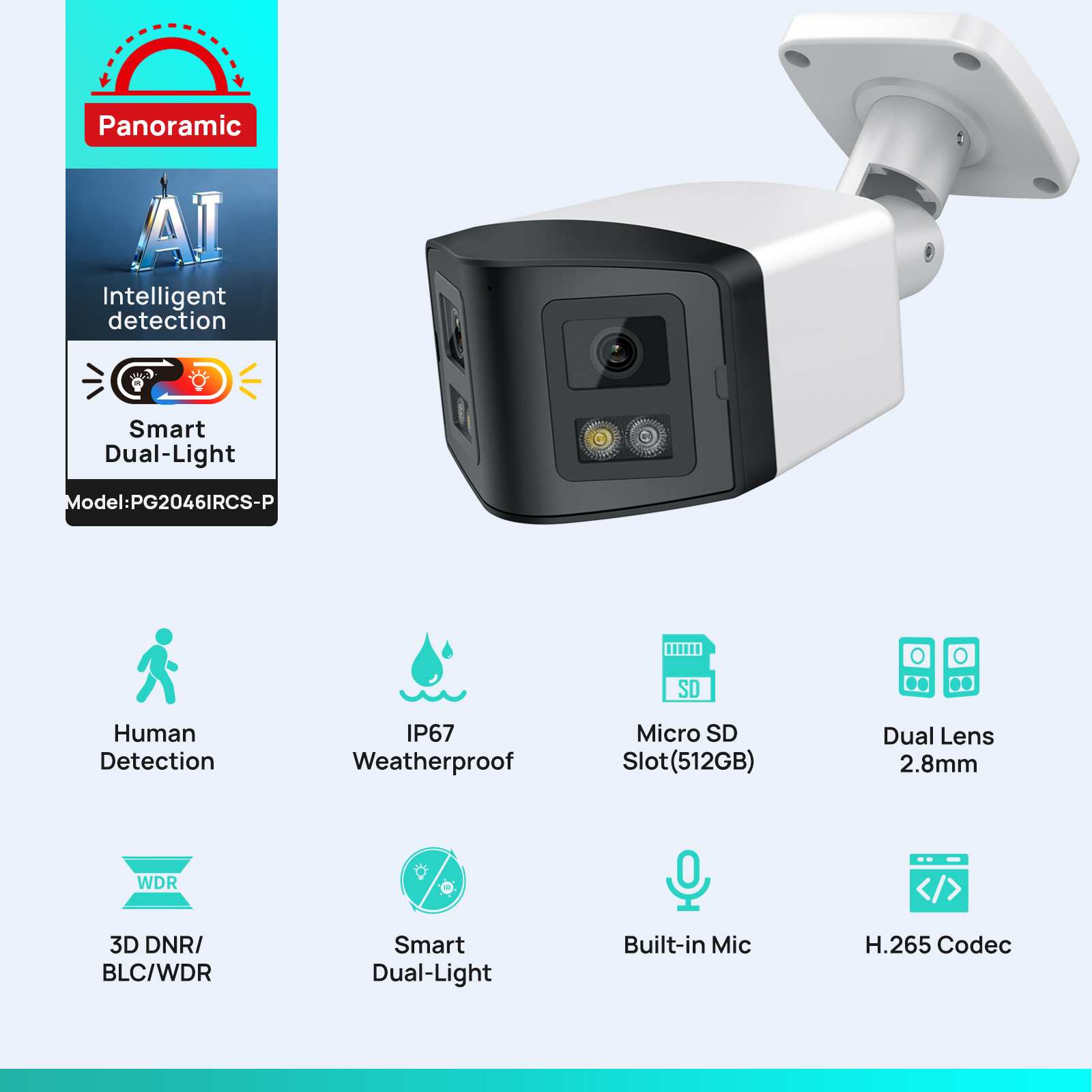 VIKYLIN 170° Panoramic Securit - Outdoor Power G Motion บทวิจารณ์และราคา