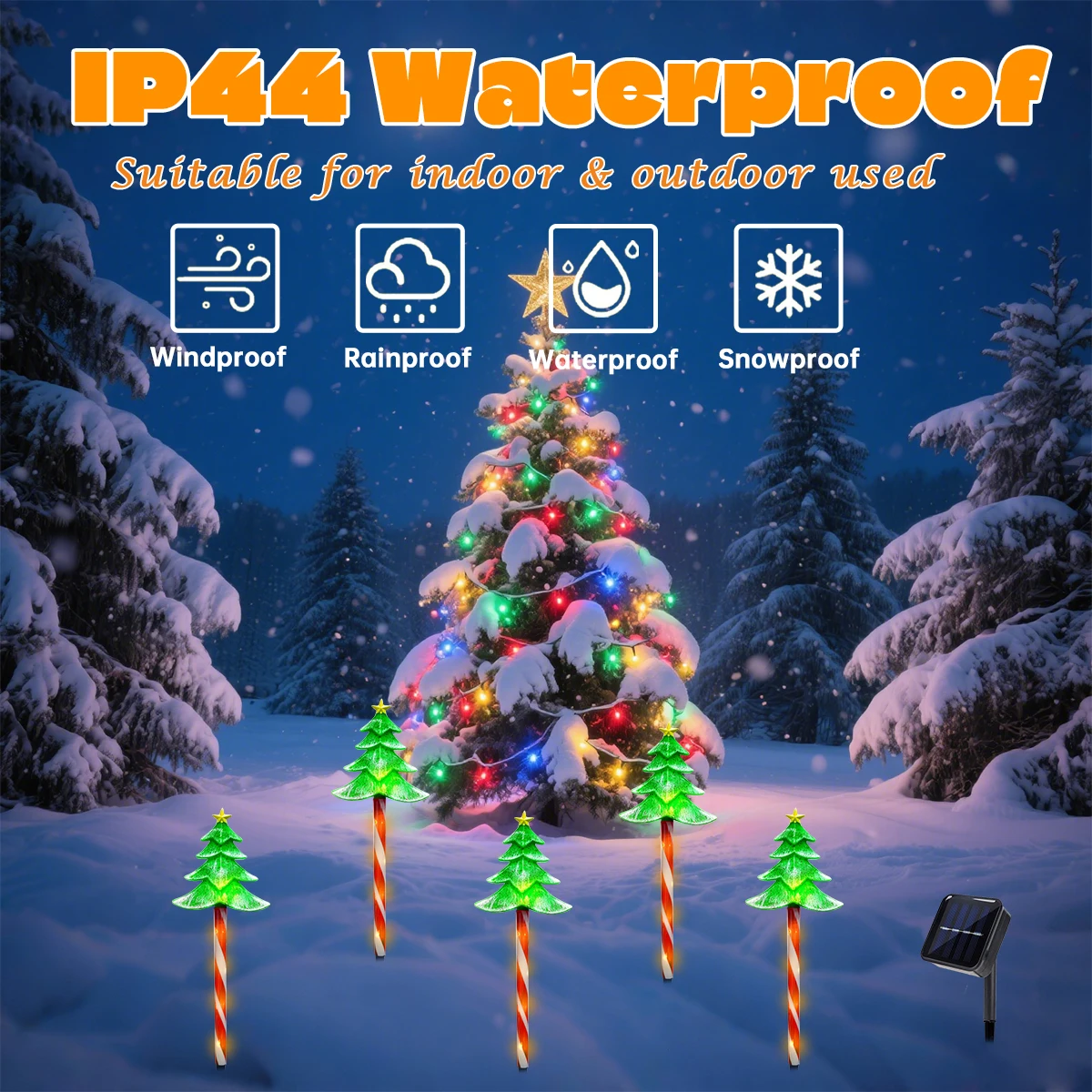Pop 5pcs/set LED Xmas Tree Dec - Outdoor Power For Xmas Lights บทวิจารณ์และราคา