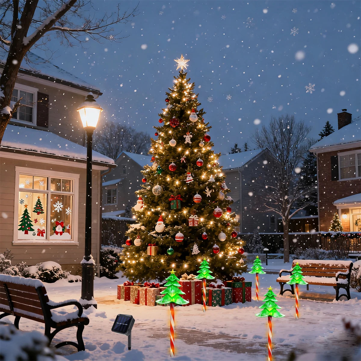 Pop 5pcs/set LED Xmas Tree Dec - Outdoor Power For Xmas Lights บทวิจารณ์และราคา
