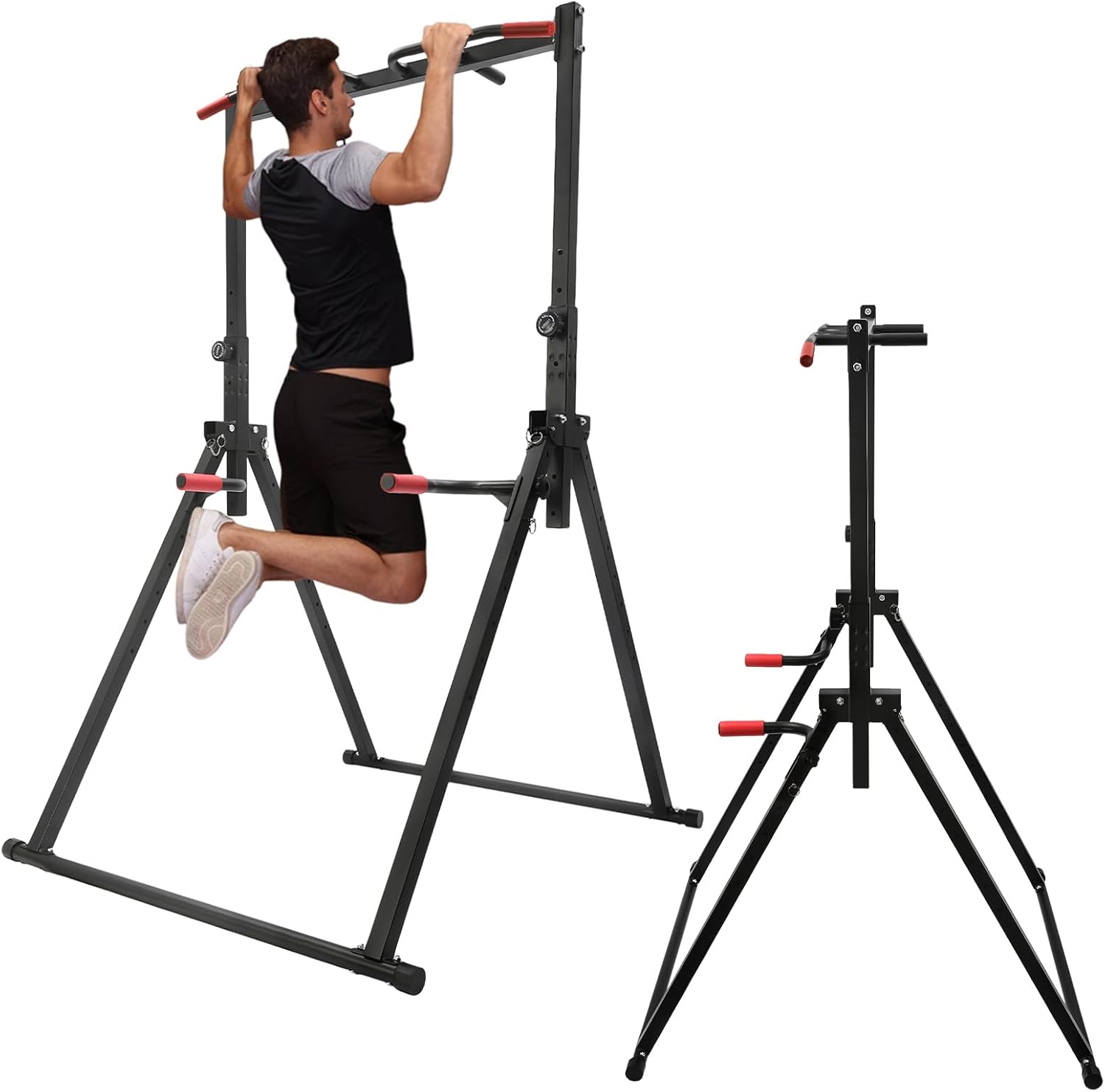 Foldable Power Tower Dip Stati - Outdoor Power Tower Pull Up Bar บทวิจารณ์และราคา