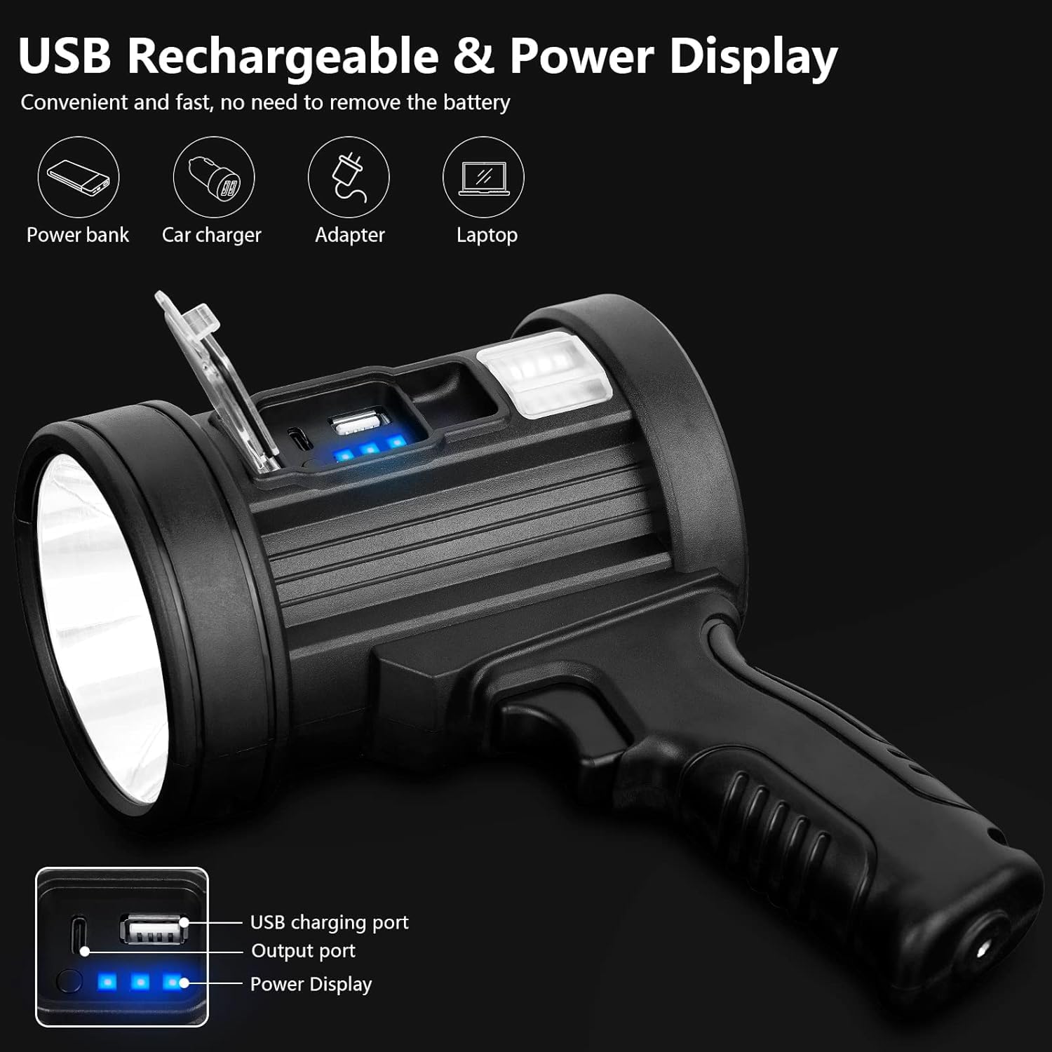 900000LM Rechargeable Led Spot - Outdoor Power Kit บทวิจารณ์และราคา