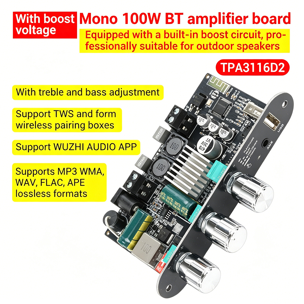 100W Mono Bluetooth 5.3 Amplif - Outdoor Power Amplifier บทวิจารณ์และราคา