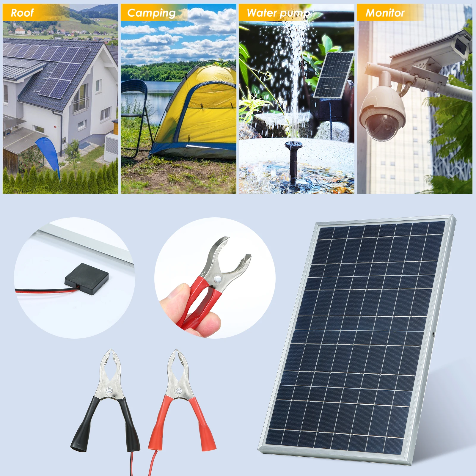 600W 12V Complete Solar Panel  - Outdoor Power Kit บทวิจารณ์และราคา