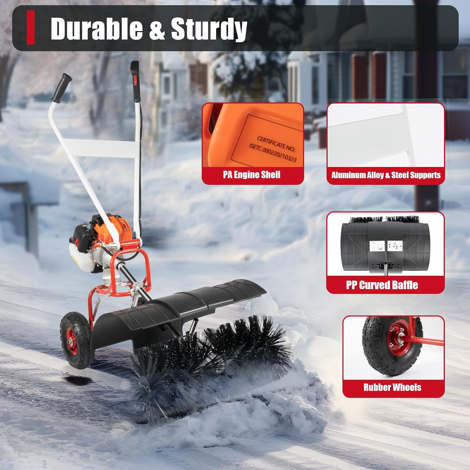 52cc Gas Power Handheld Snow B - Outdoor Power Broom บทวิจารณ์และราคา