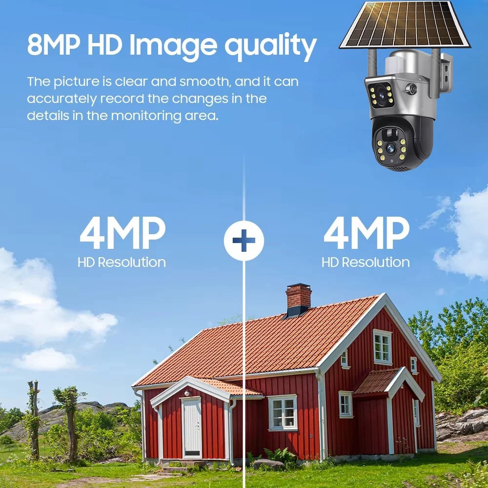 4K Solar-Powered Surveillance  - Outdoor Power G Motion บทวิจารณ์และราคา