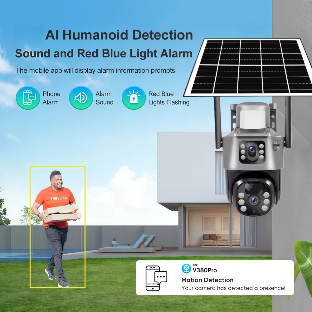 4K Solar-Powered Surveillance  - Outdoor Power G Motion บทวิจารณ์และราคา