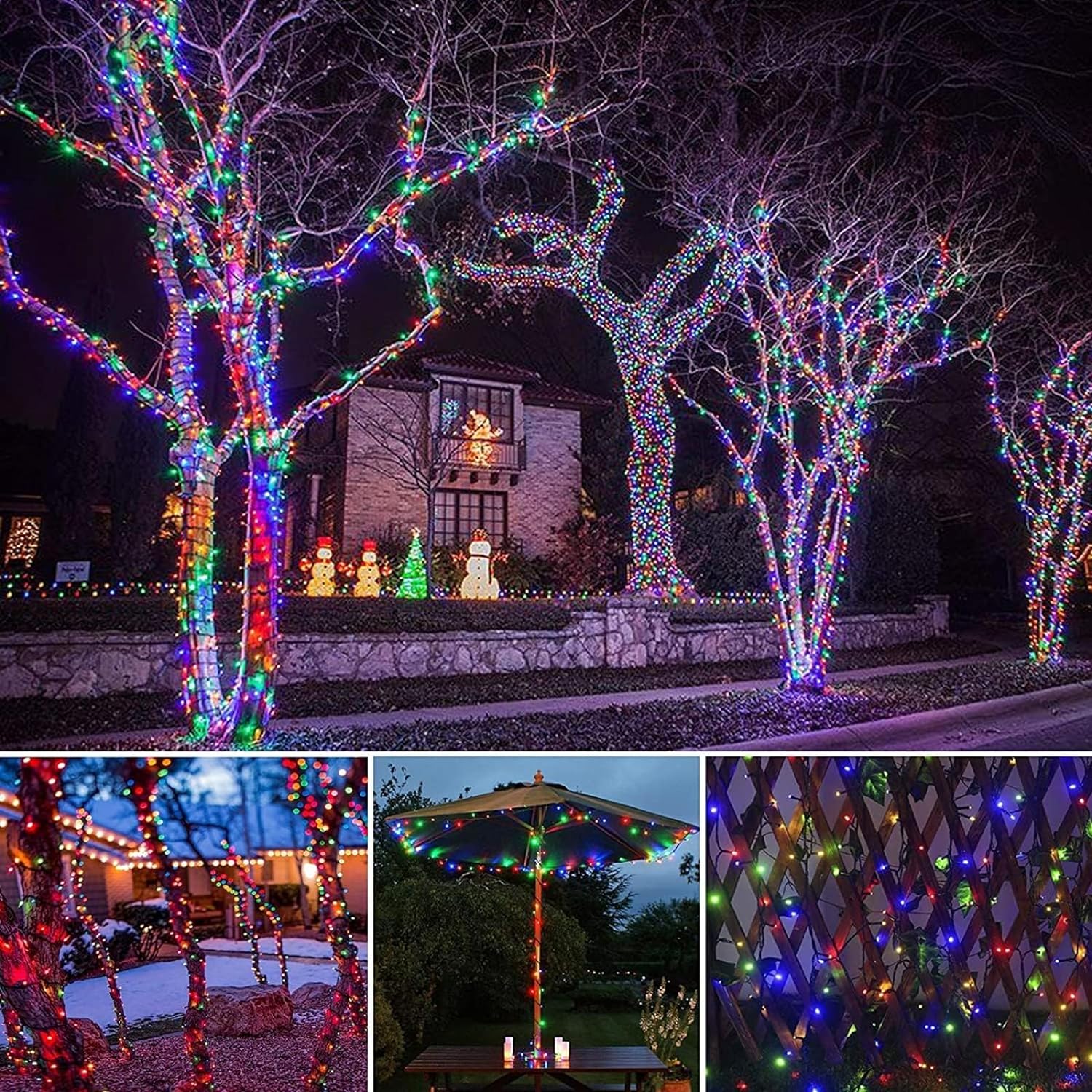 LED Solar String Lights 300LED - Outdoor Power For Xmas Lights บทวิจารณ์และราคา