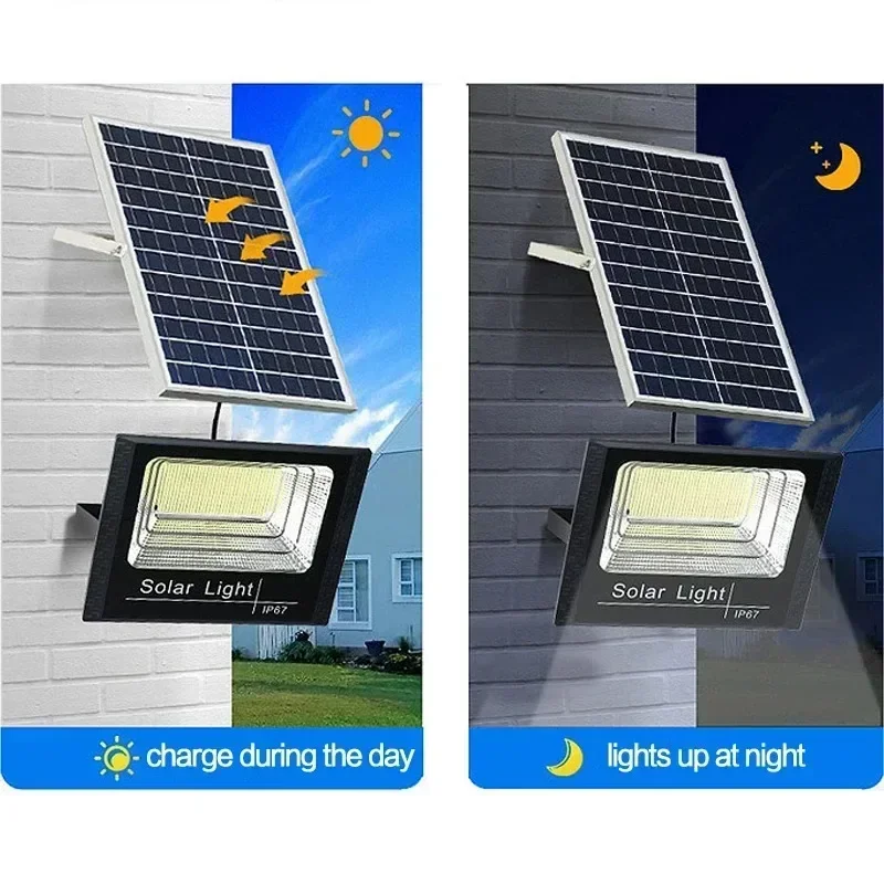30W/60W/100W200W Solar Flood L - Outdoor Power Line บทวิจารณ์และราคา