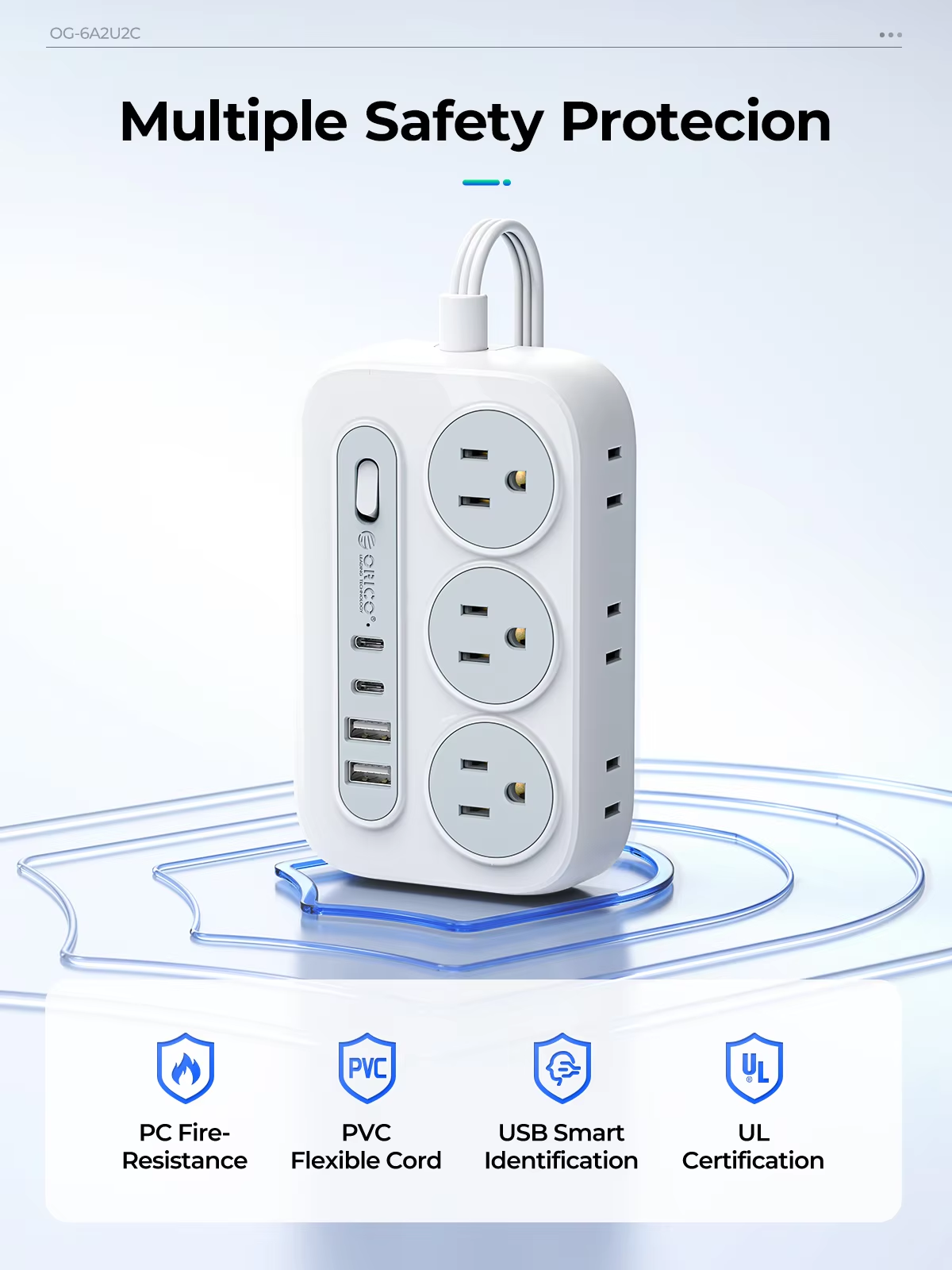 ORICO Power Strip 6 AC Outlets - Outdoor Power Adapter Usb C บทวิจารณ์และราคา