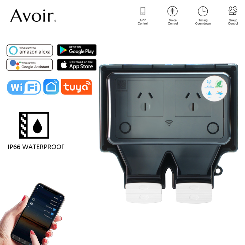 Avoir Tuya Wifi Waterproof Ele - Outdoor Power Outlet Wifi บทวิจารณ์และราคา