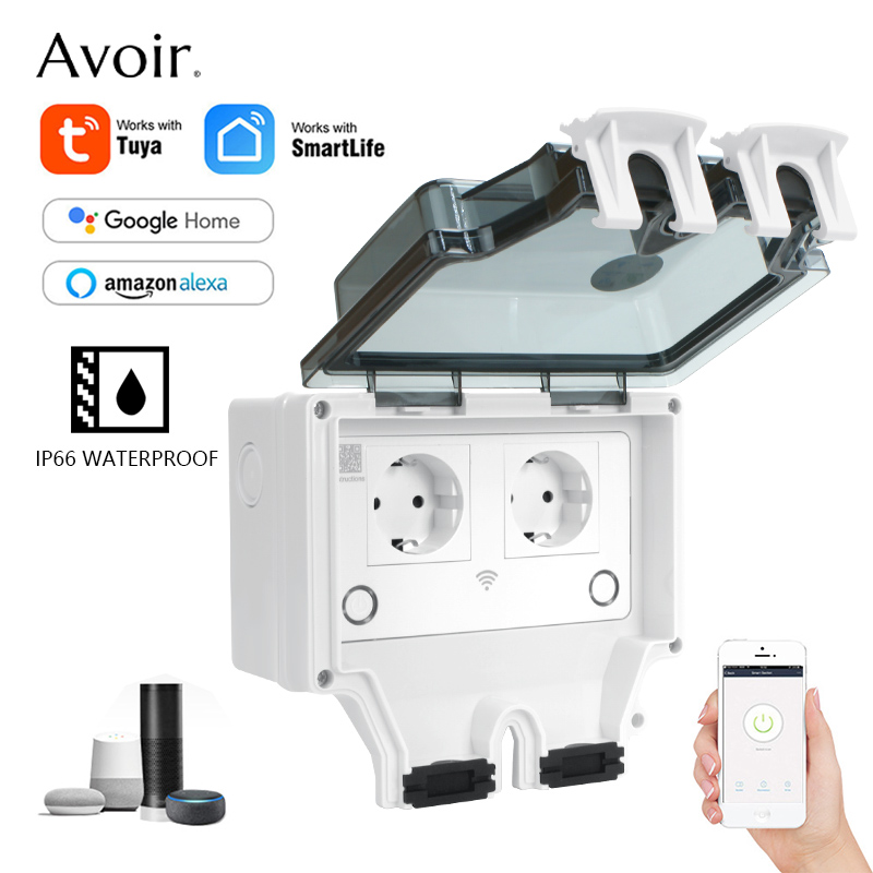 Avoir Tuya IP66 Waterproof Ele - Outdoor Power Outlet Wifi บทวิจารณ์และราคา
