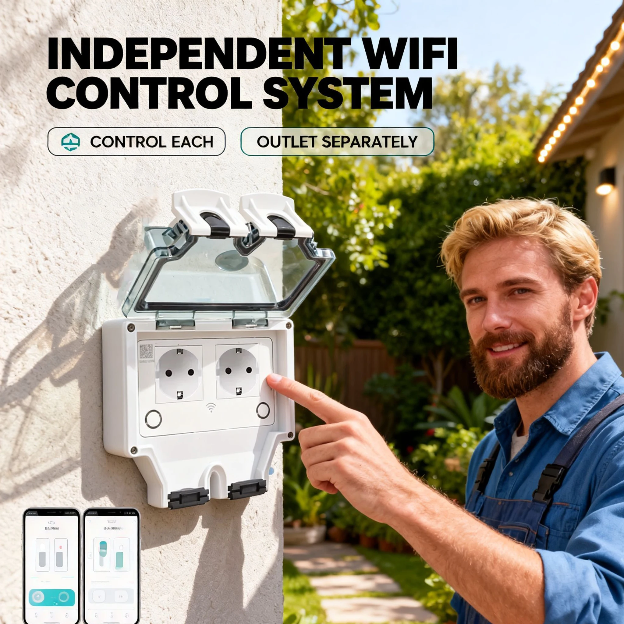 Tuya Waterproof Electrical Wal - Outdoor Power Outlet Wifi บทวิจารณ์และราคา