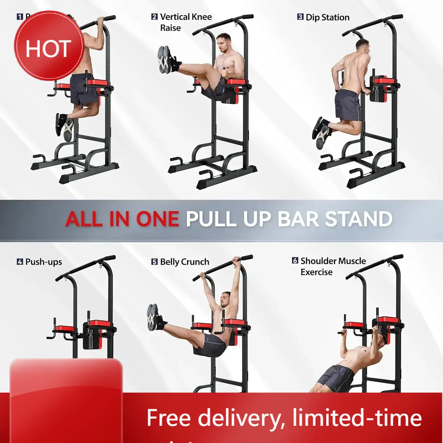 Power Tower Dip Station Pull U - Outdoor Power Tower Pull Up Bar บทวิจารณ์และราคา