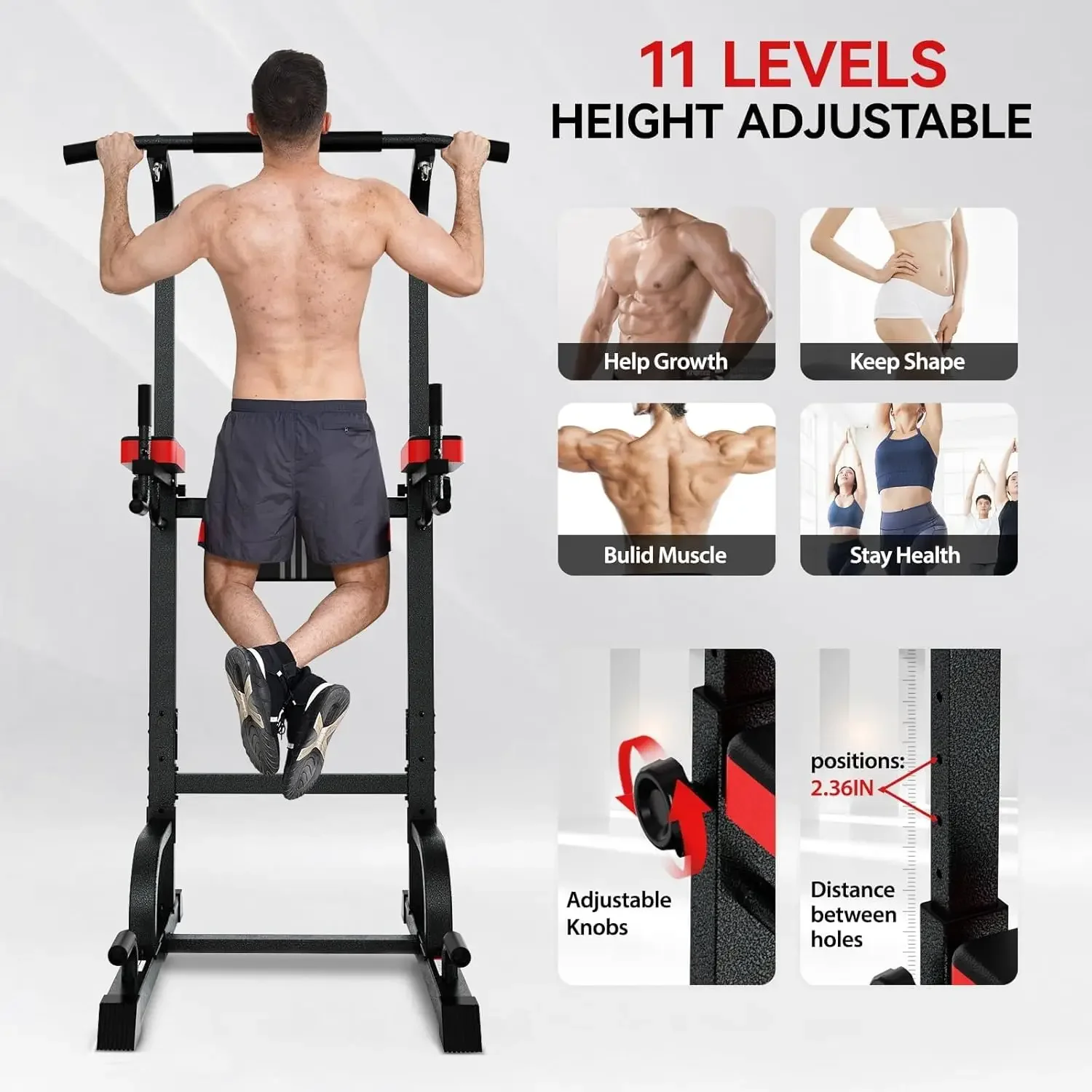 Power Tower Dip Station Pull U - Outdoor Power Tower Pull Up Bar บทวิจารณ์และราคา