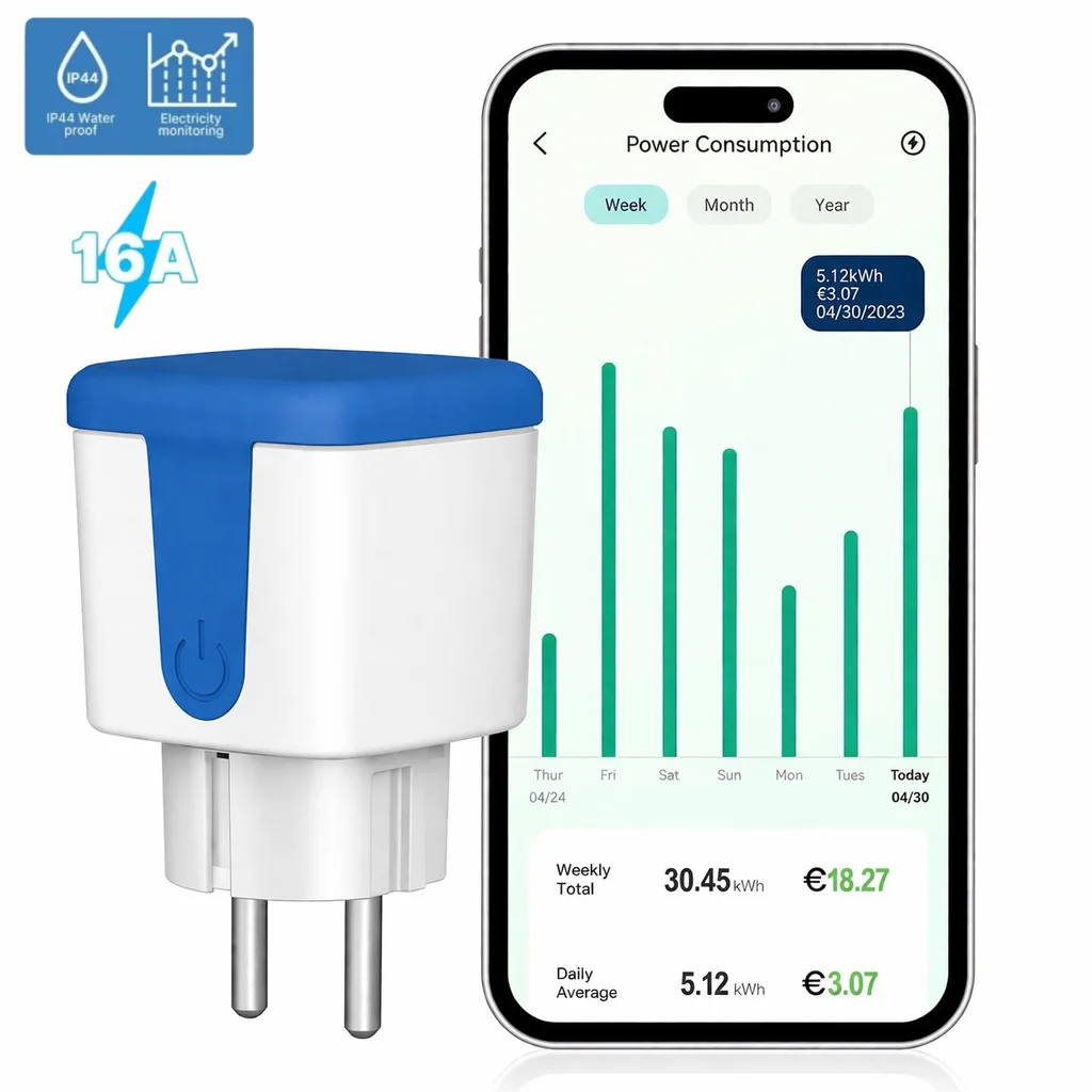 16A WiFi EU Socket Smart Outdo - Outdoor Power Outlet Wifi บทวิจารณ์และราคา