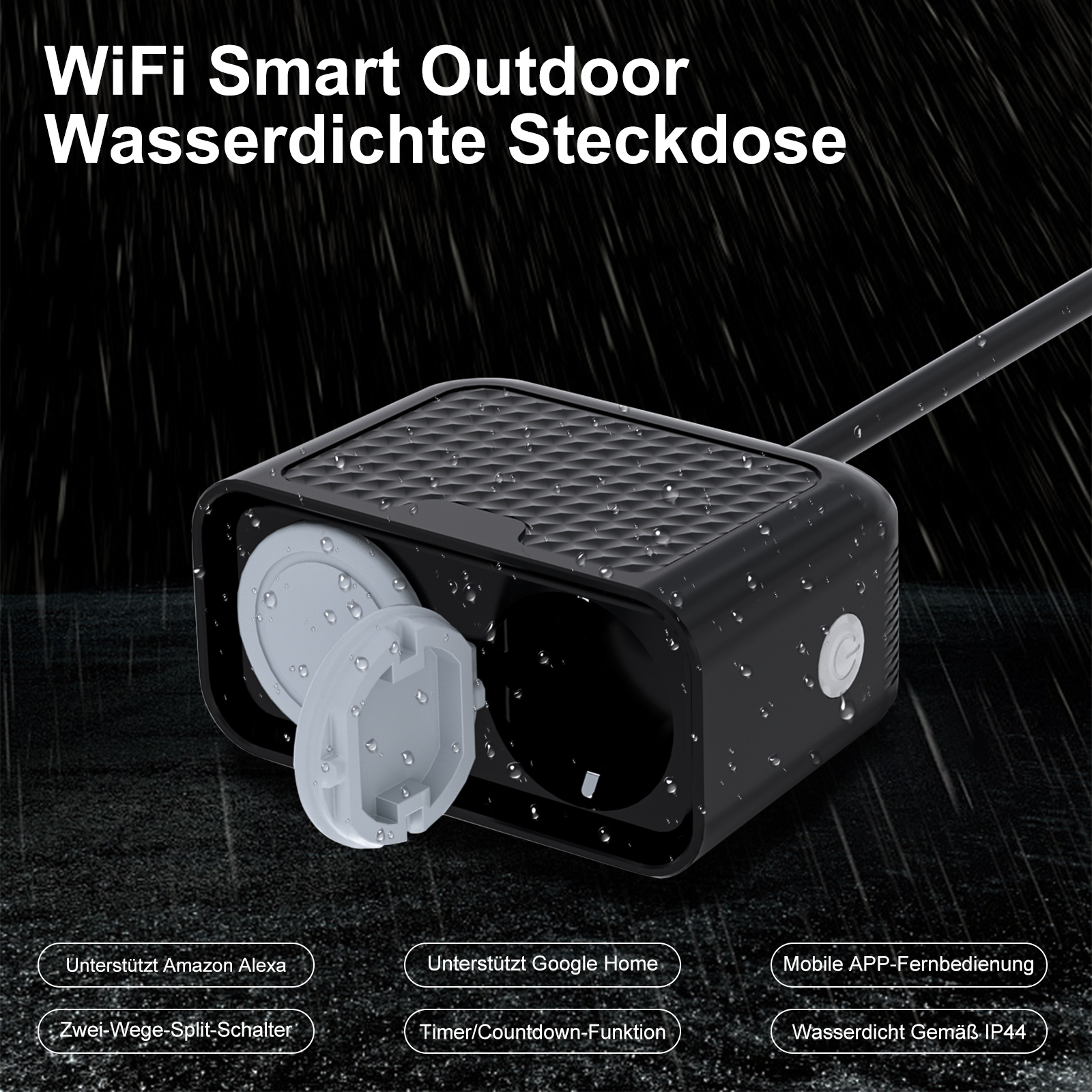 EU WIFI Smart Power Socket Out - Outdoor Power Outlet Wifi บทวิจารณ์และราคา