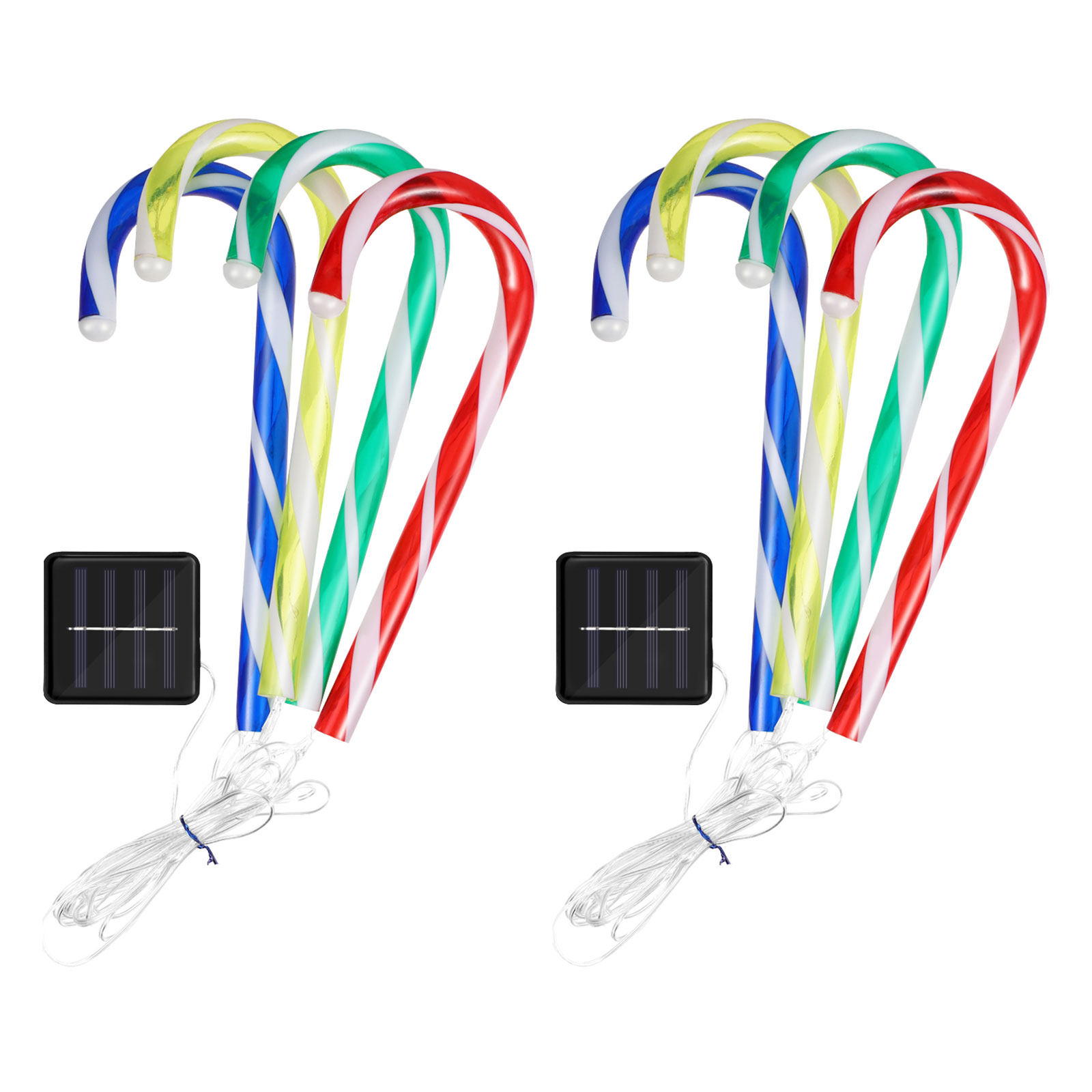 2Sets Solar Powered LED Candy  - Outdoor Power For Xmas Lights บทวิจารณ์และราคา