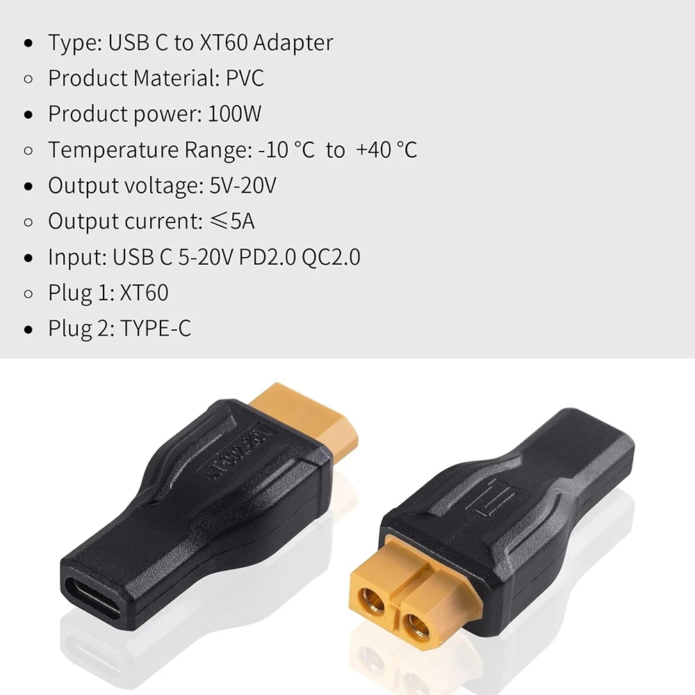 USB C to XT60 Adapter Converte - Outdoor Power Adapter Usb C บทวิจารณ์และราคา