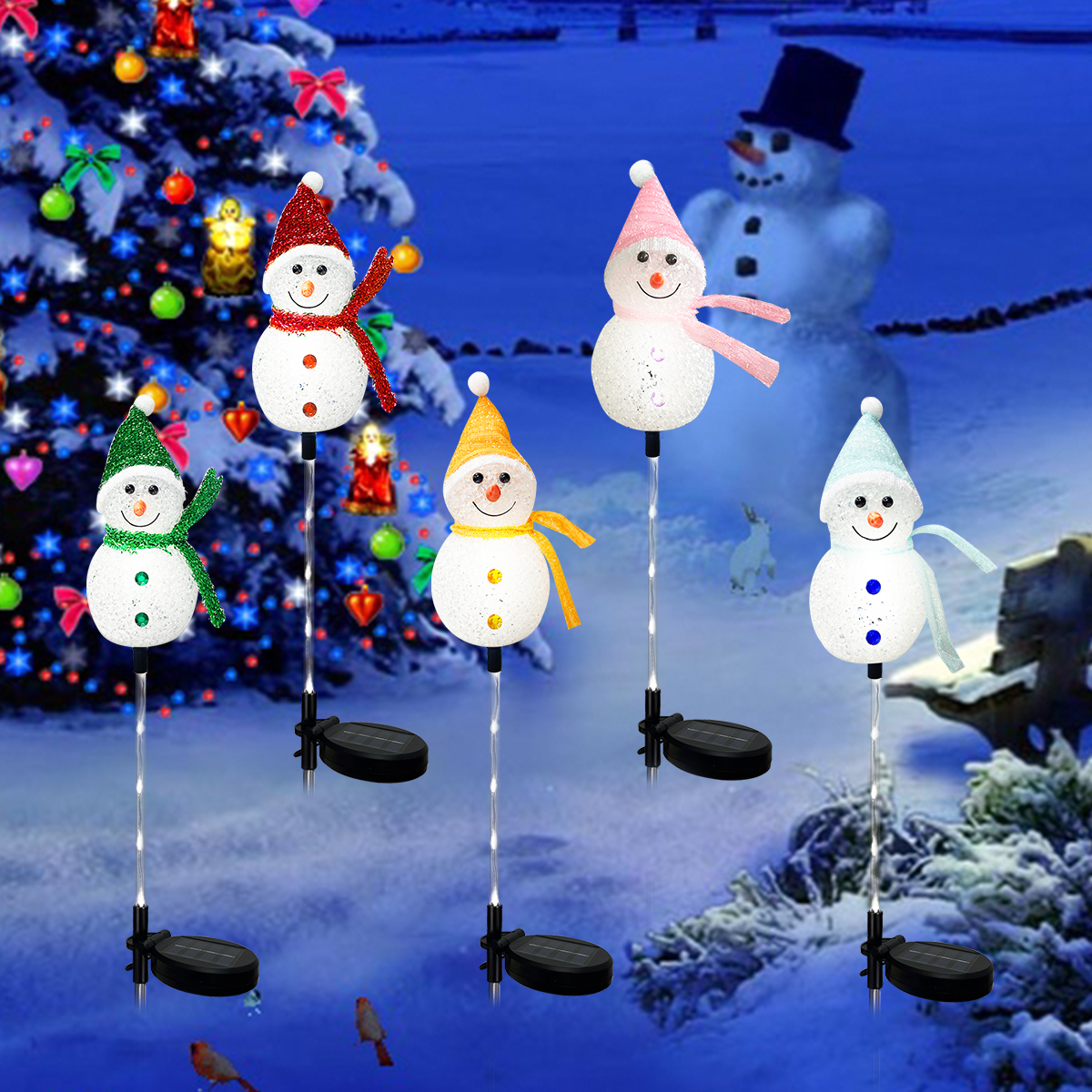 1PC Solar Powered Christmas Sn - Outdoor Power For Xmas Lights บทวิจารณ์และราคา