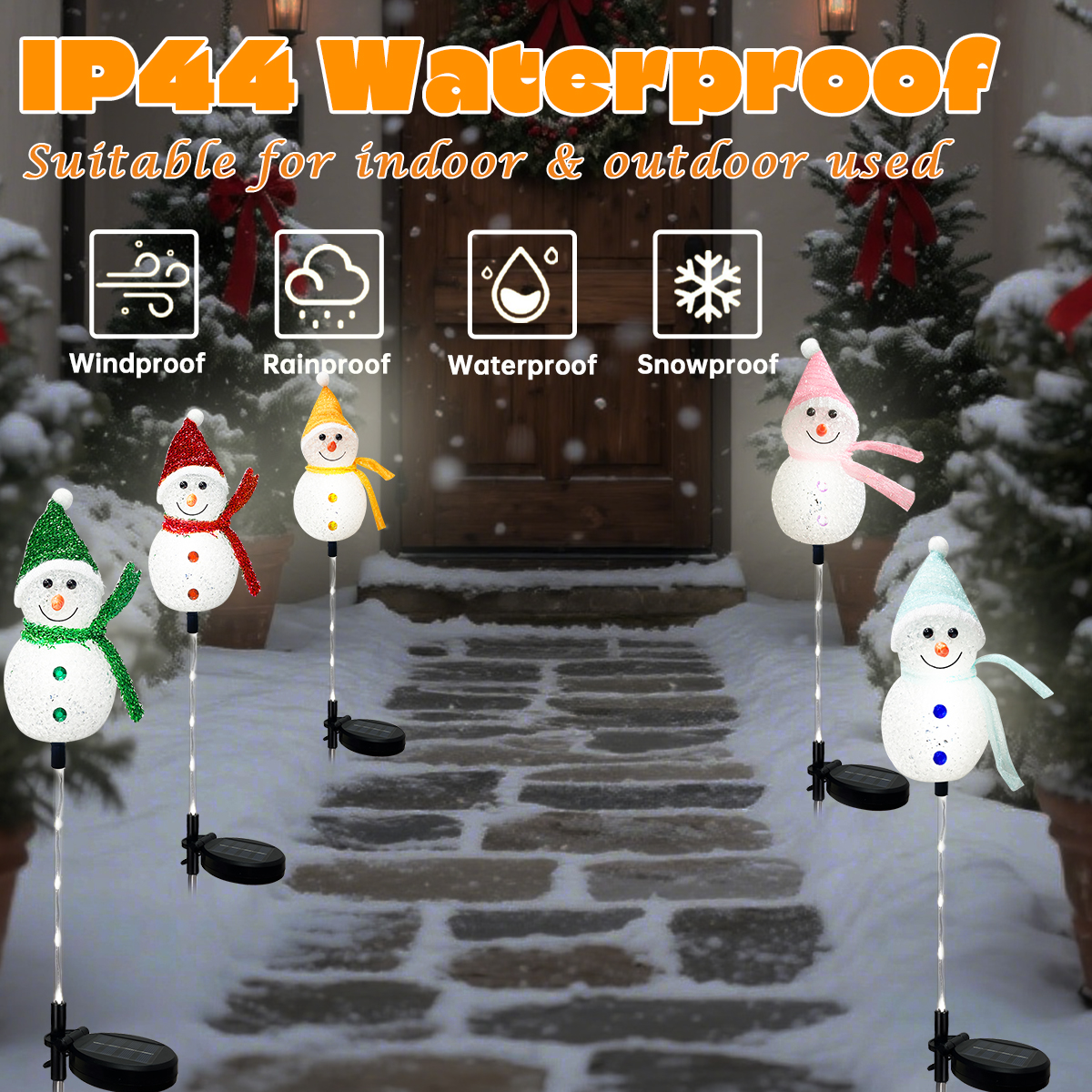 1PC Solar Powered Christmas Sn - Outdoor Power For Xmas Lights บทวิจารณ์และราคา