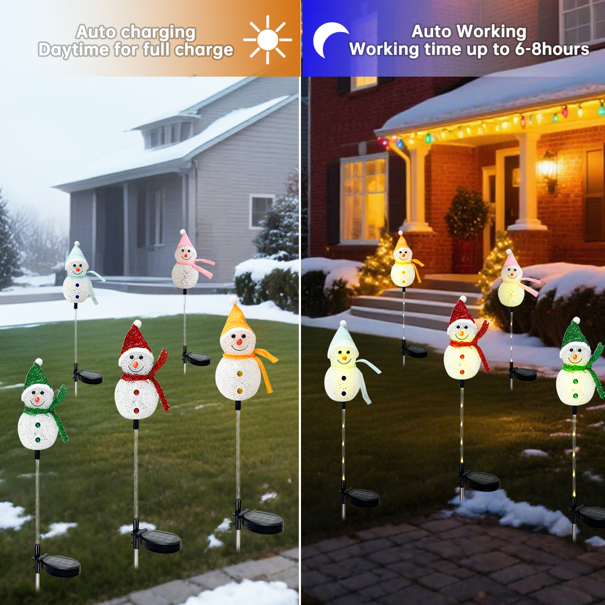 1PC Solar Powered Christmas Sn - Outdoor Power For Xmas Lights บทวิจารณ์และราคา