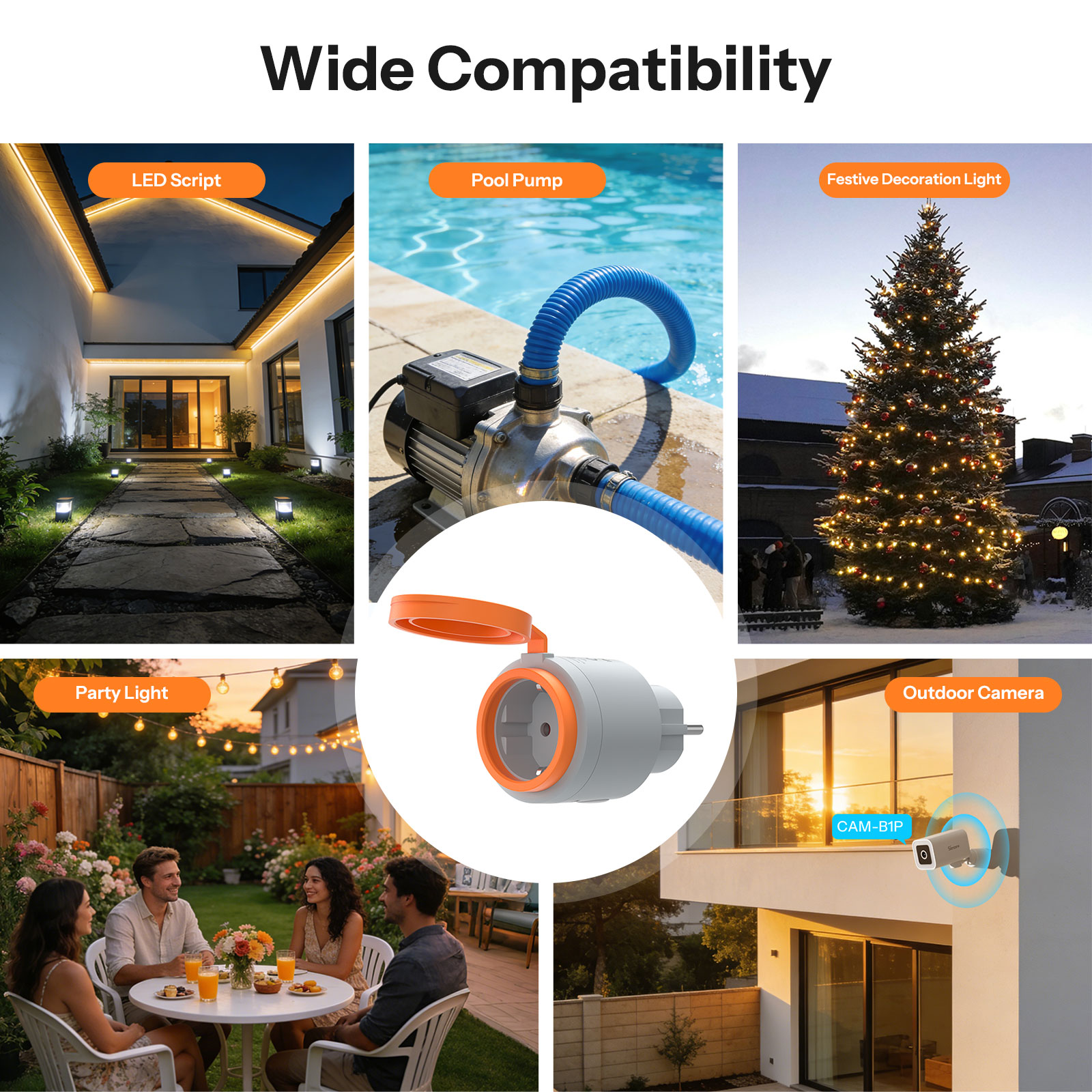 SONOFF S61STPF-PM-O Outdoor (T - Outdoor Power Outlet Wifi บทวิจารณ์และราคา