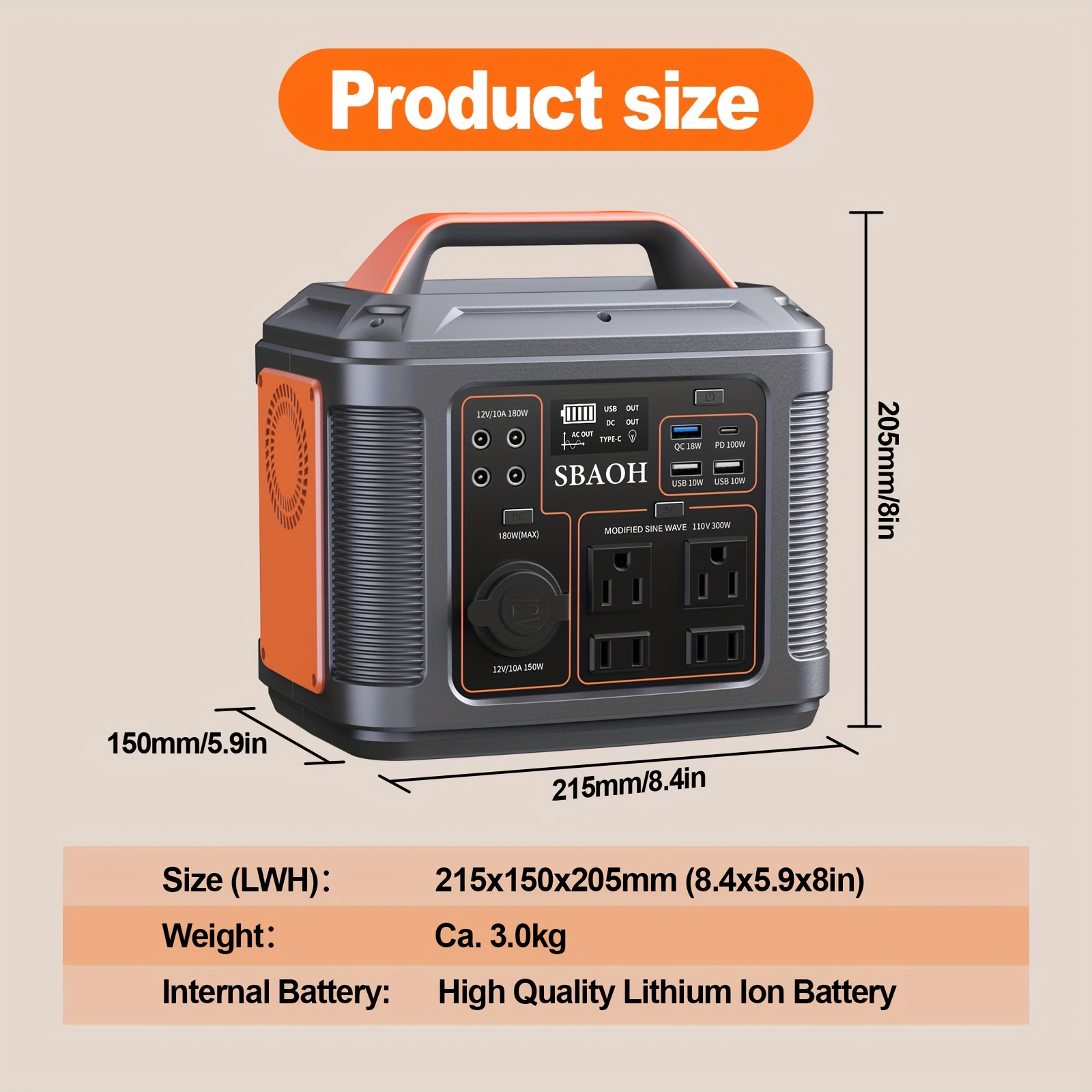 SBAOH Portable Power Station,  - Outdoor Power Outlet Wifi บทวิจารณ์และราคา